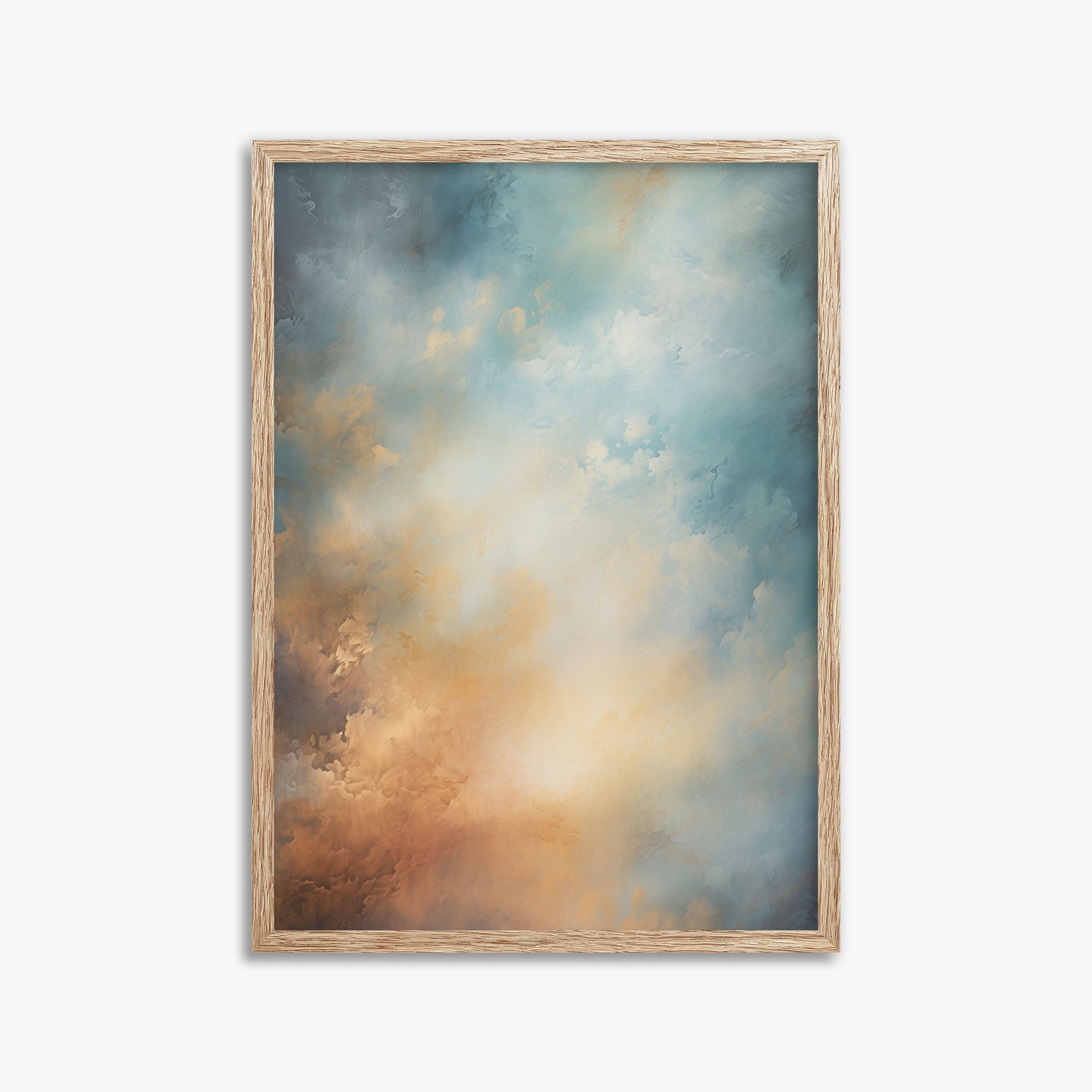 Aurora Clouds, 50x70cm Framed Poster With Raw Oak Frame