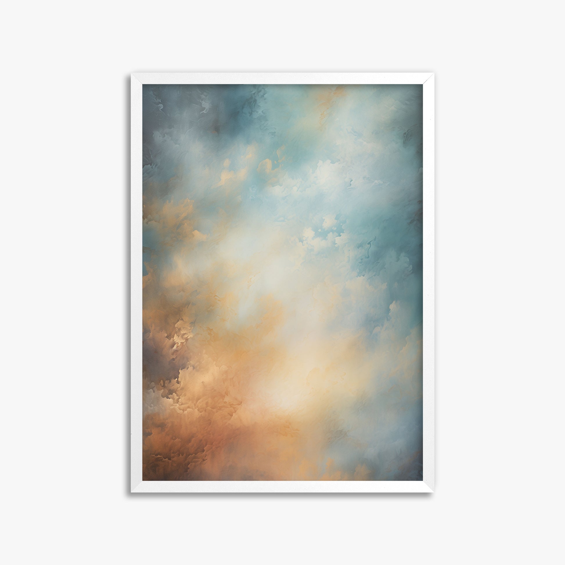 Aurora Clouds, 50x70cm Framed Poster With White Frame