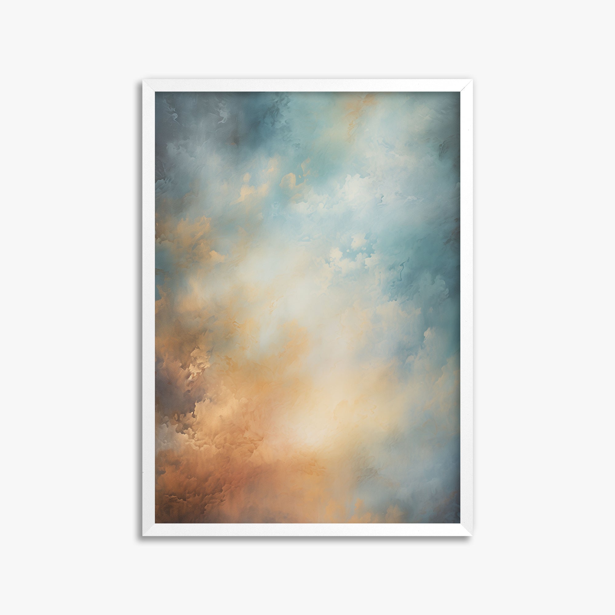 Aurora Clouds, 50x70cm Framed Poster With White Frame