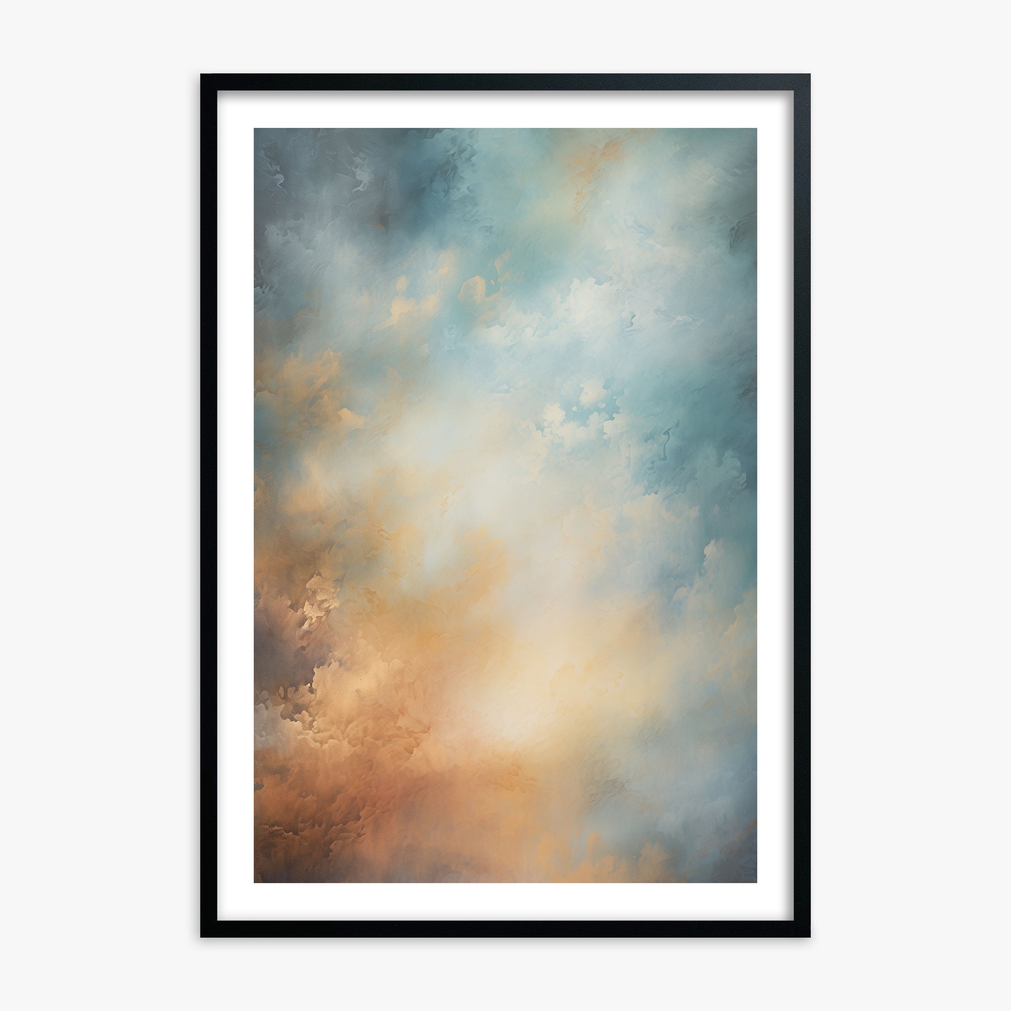Aurora Clouds, 70x100cm Framed Poster With Black Frame