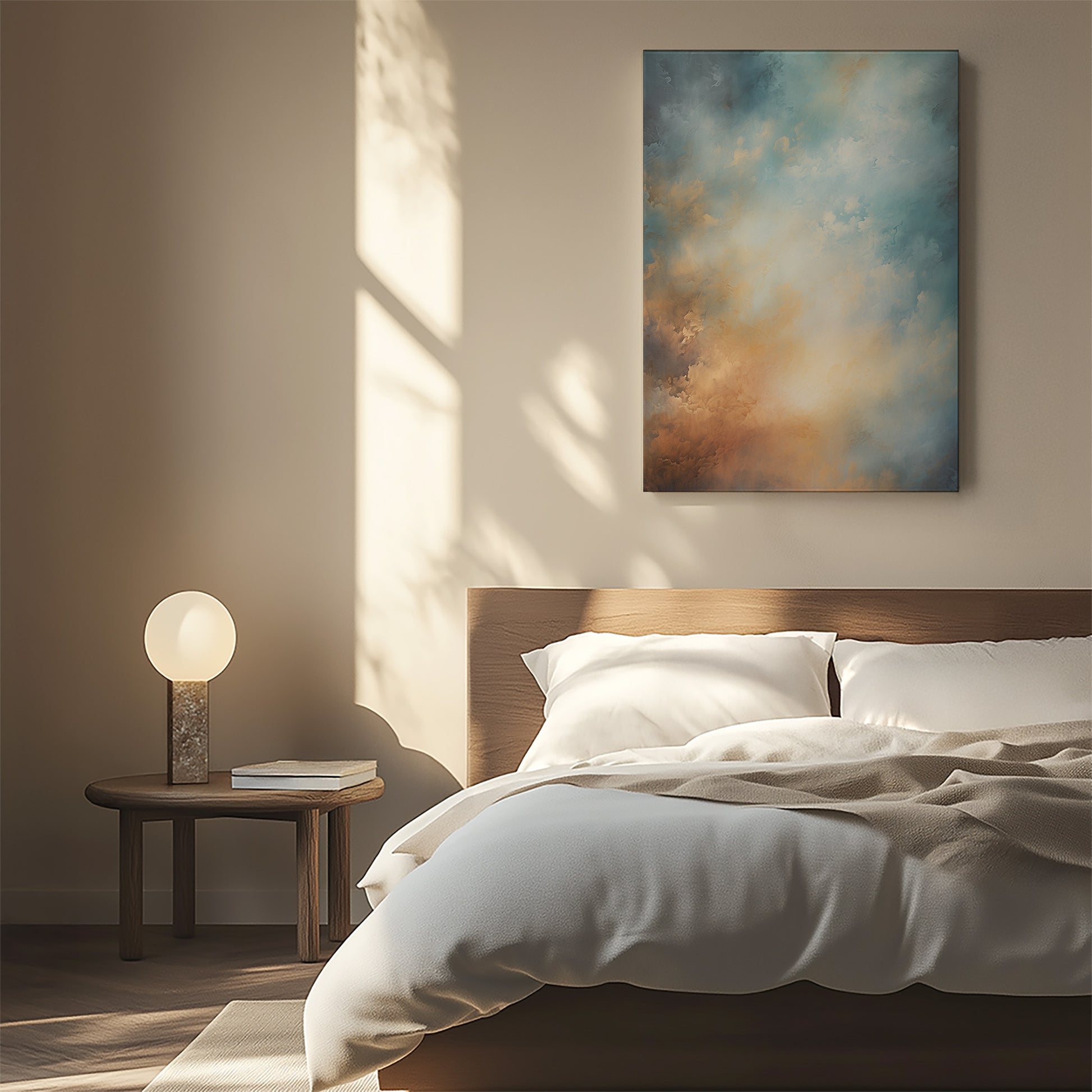 Design Concept No. 55 for Aurora Clouds Modern Satin Canvas Poster Art