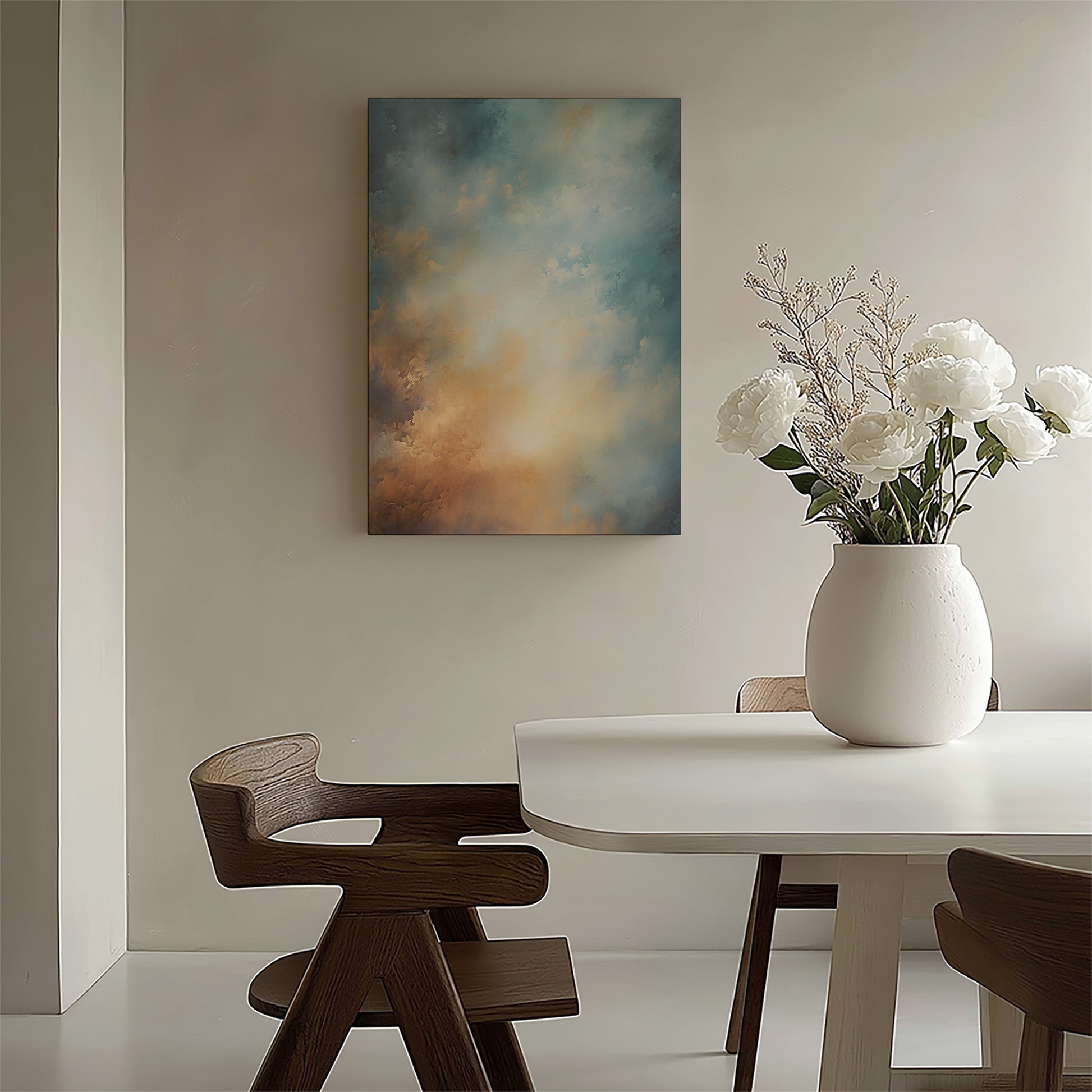 Design Concept No. 58 for Aurora Clouds Modern Satin Canvas Poster Art