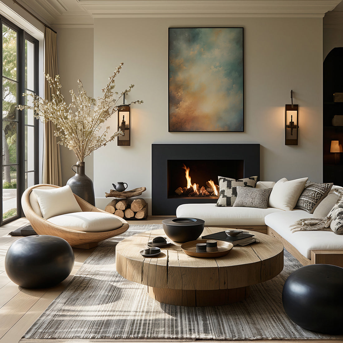 Aurora Clouds, 50x70cm Framed Poster With Black Frame