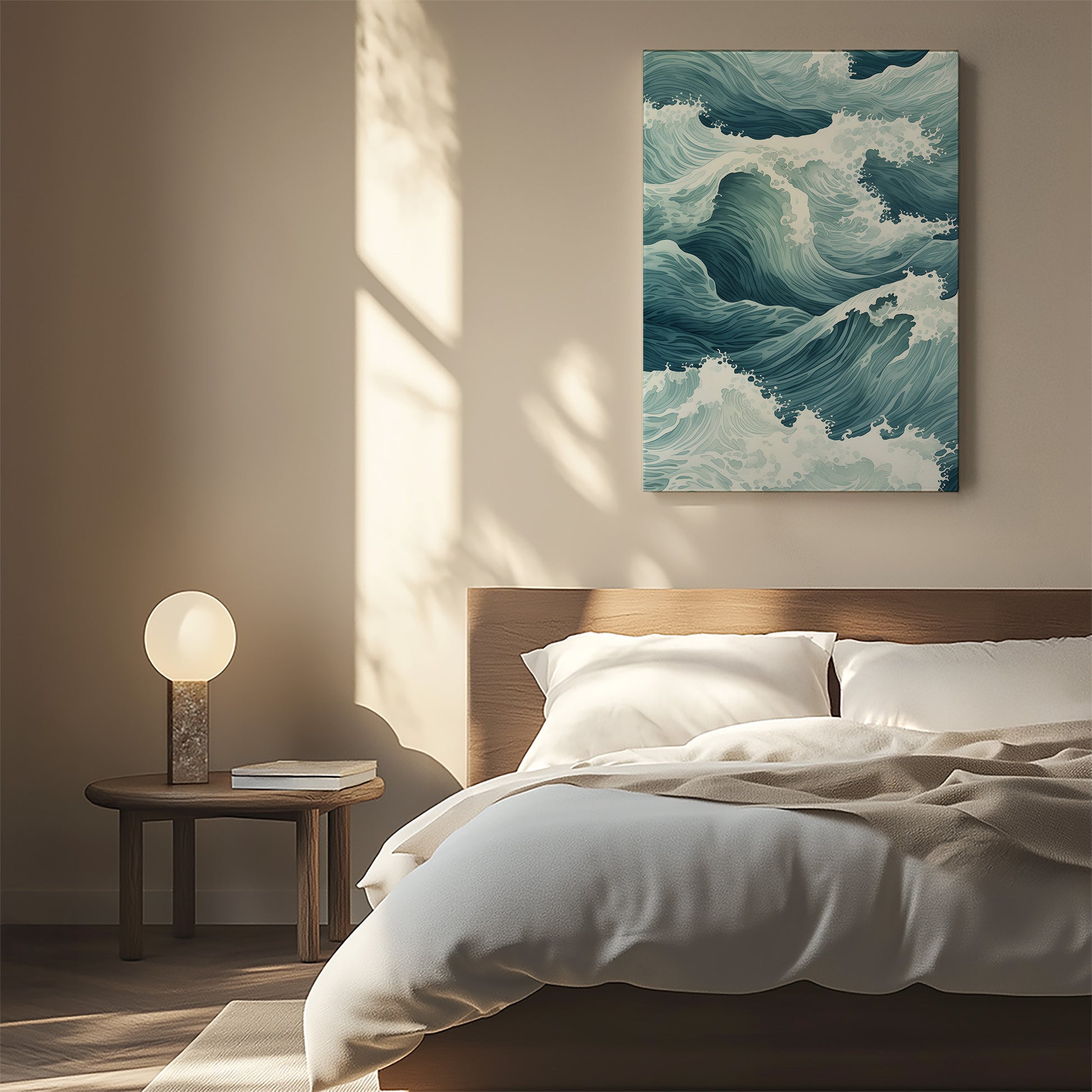 Design Concept No. 55 for Tidal Symphony Japanese Satin Canvas Wall Art