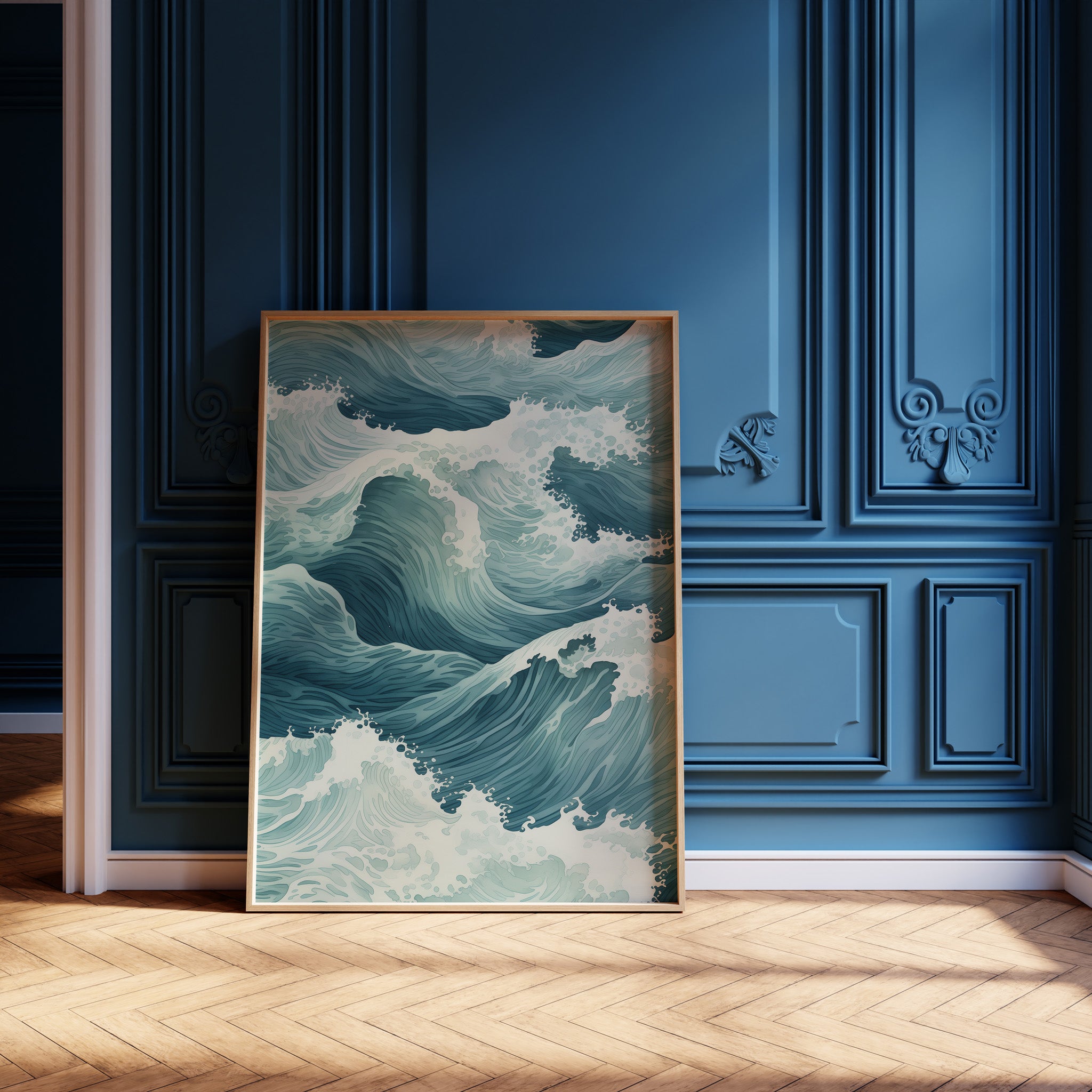 Tidal Symphony, Poster Art Framed Prints|Japandi.Art