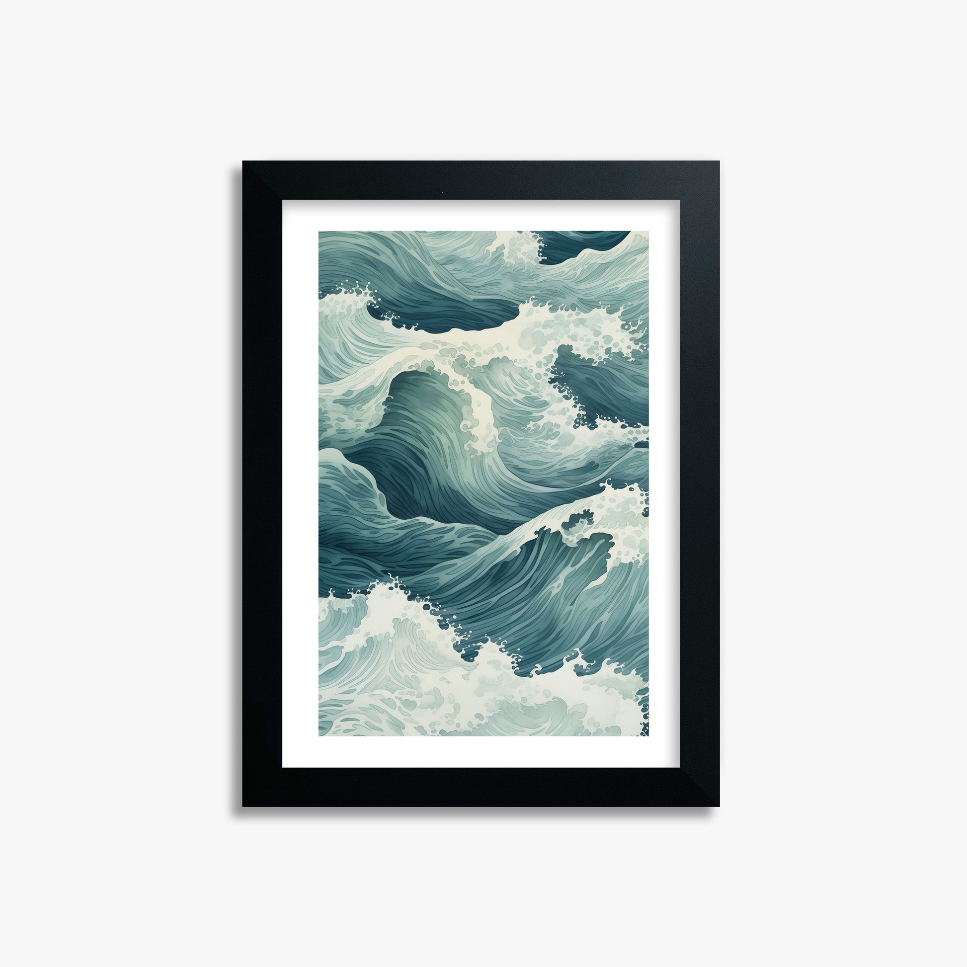 Tidal Symphony, 21x30cm Black Framed Art Reproduction
