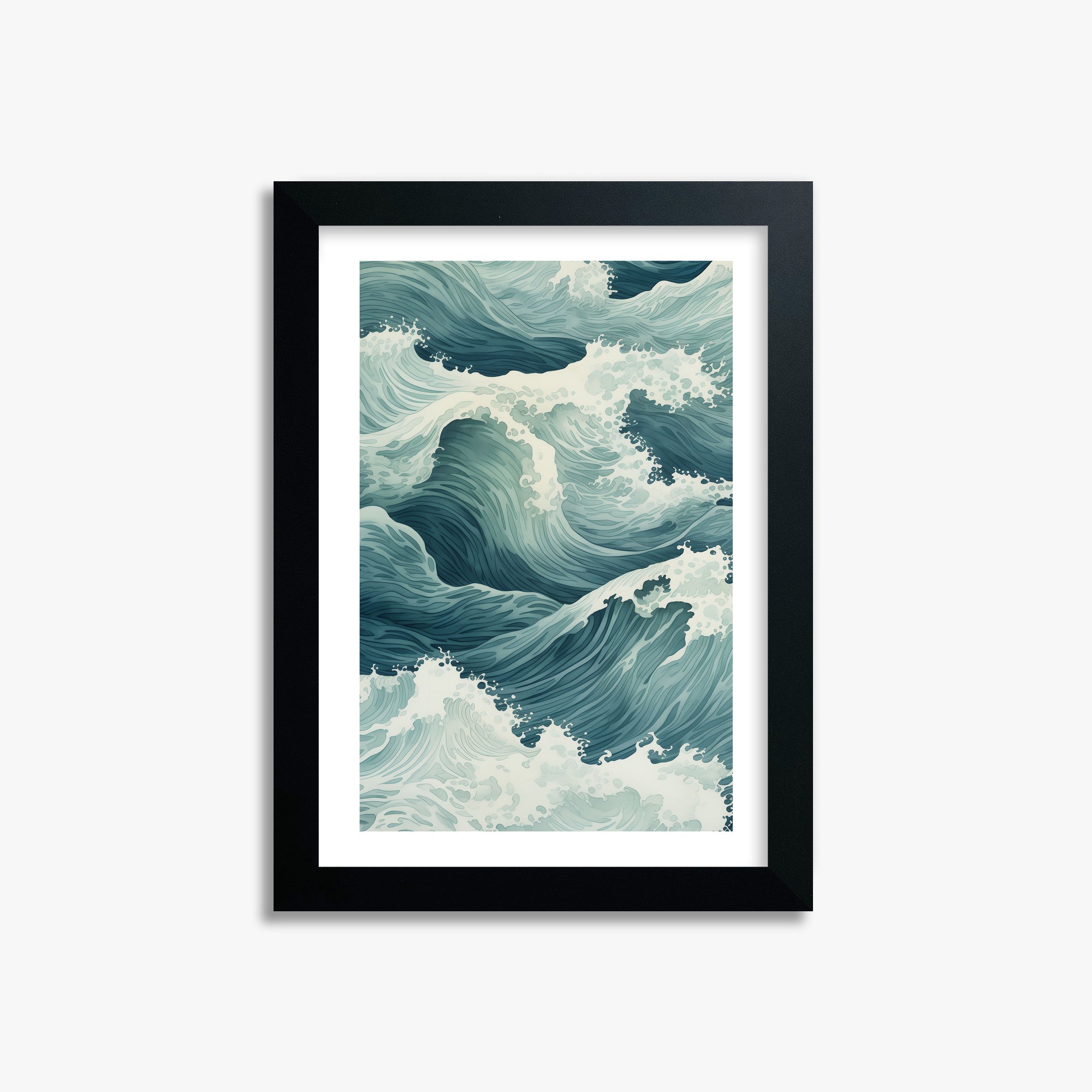 Tidal Symphony, 21x30cm Black Framed Art Reproduction