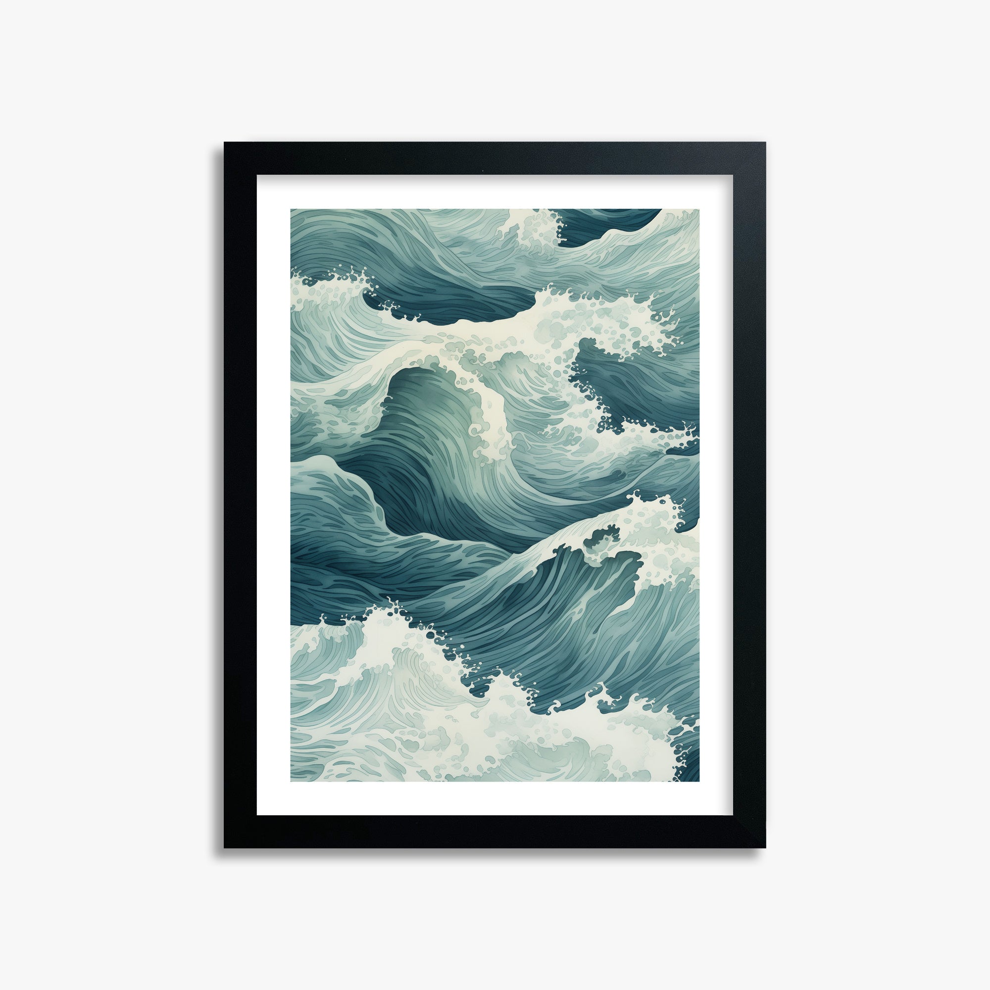 Tidal Symphony, 30x40cm Black Framed Art Reproduction