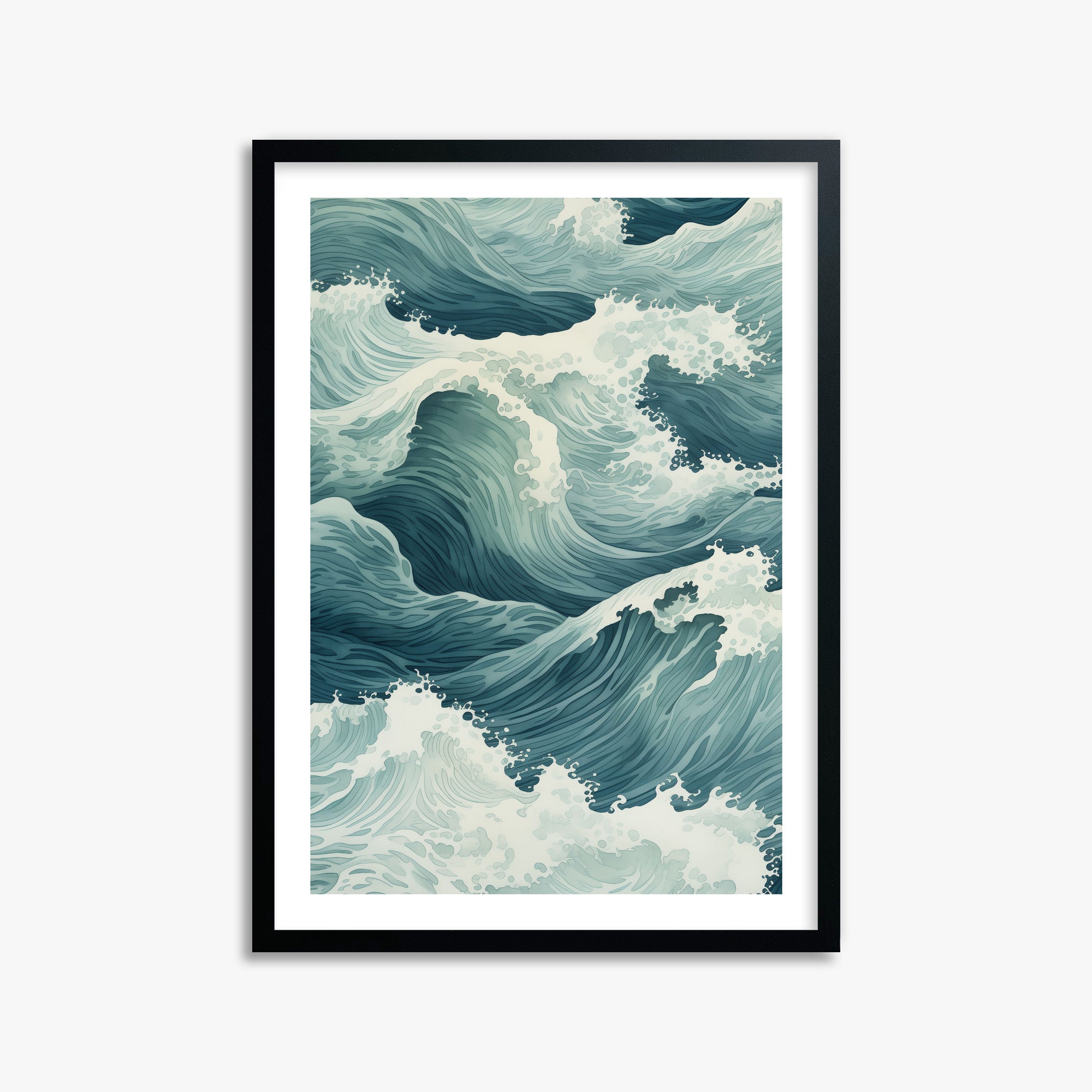 Tidal Symphony, 50x70cm Black Framed Art Reproduction