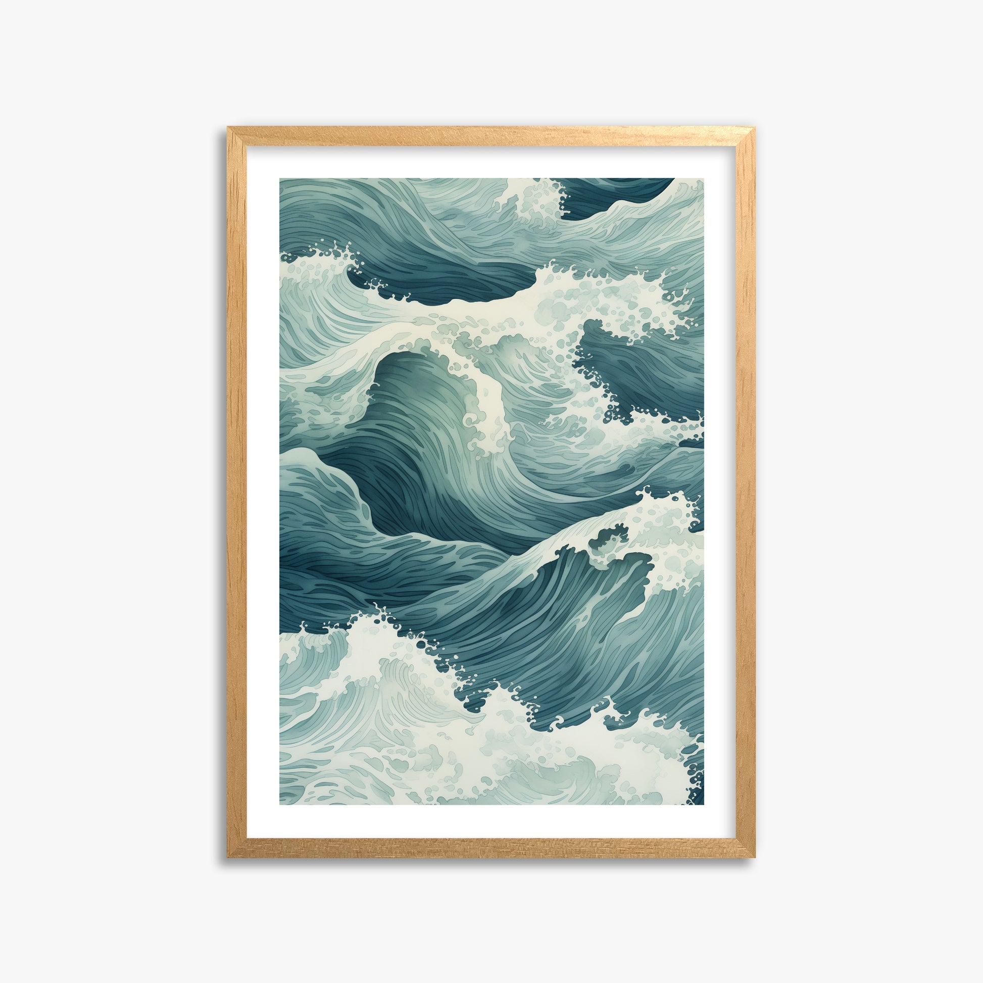 Tidal Symphony, 50x70cm Oak Framed Art Reproduction