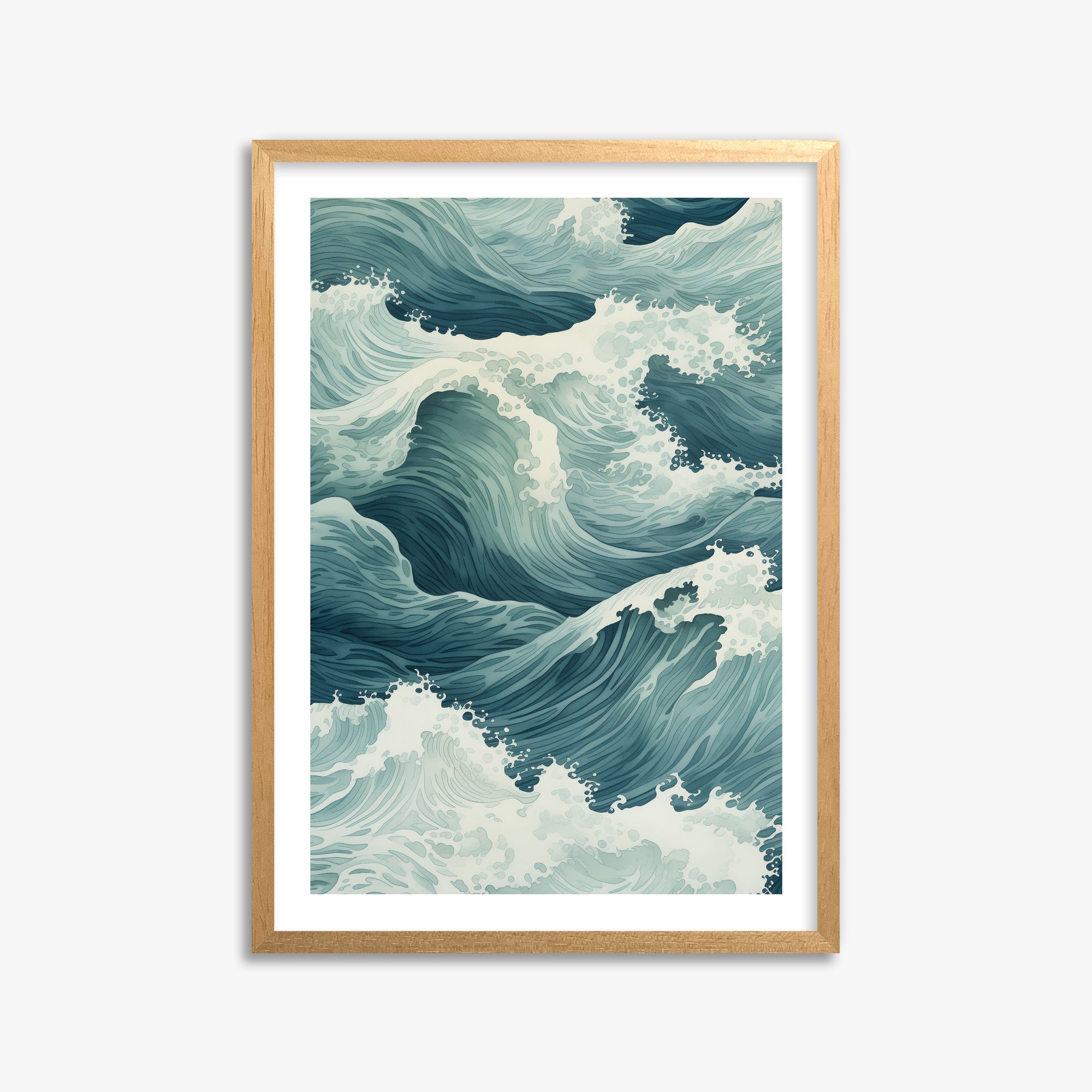 Tidal Symphony, 50x70cm Oak Framed Art Reproduction