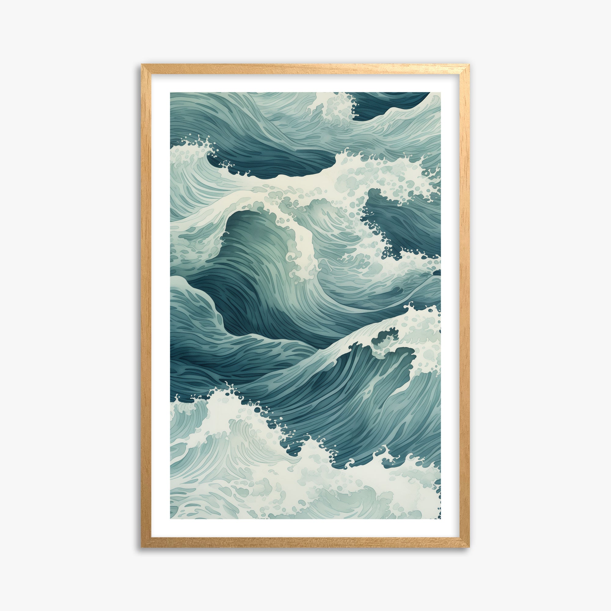 Tidal Symphony, 61x91cm Oak Framed Art Reproduction