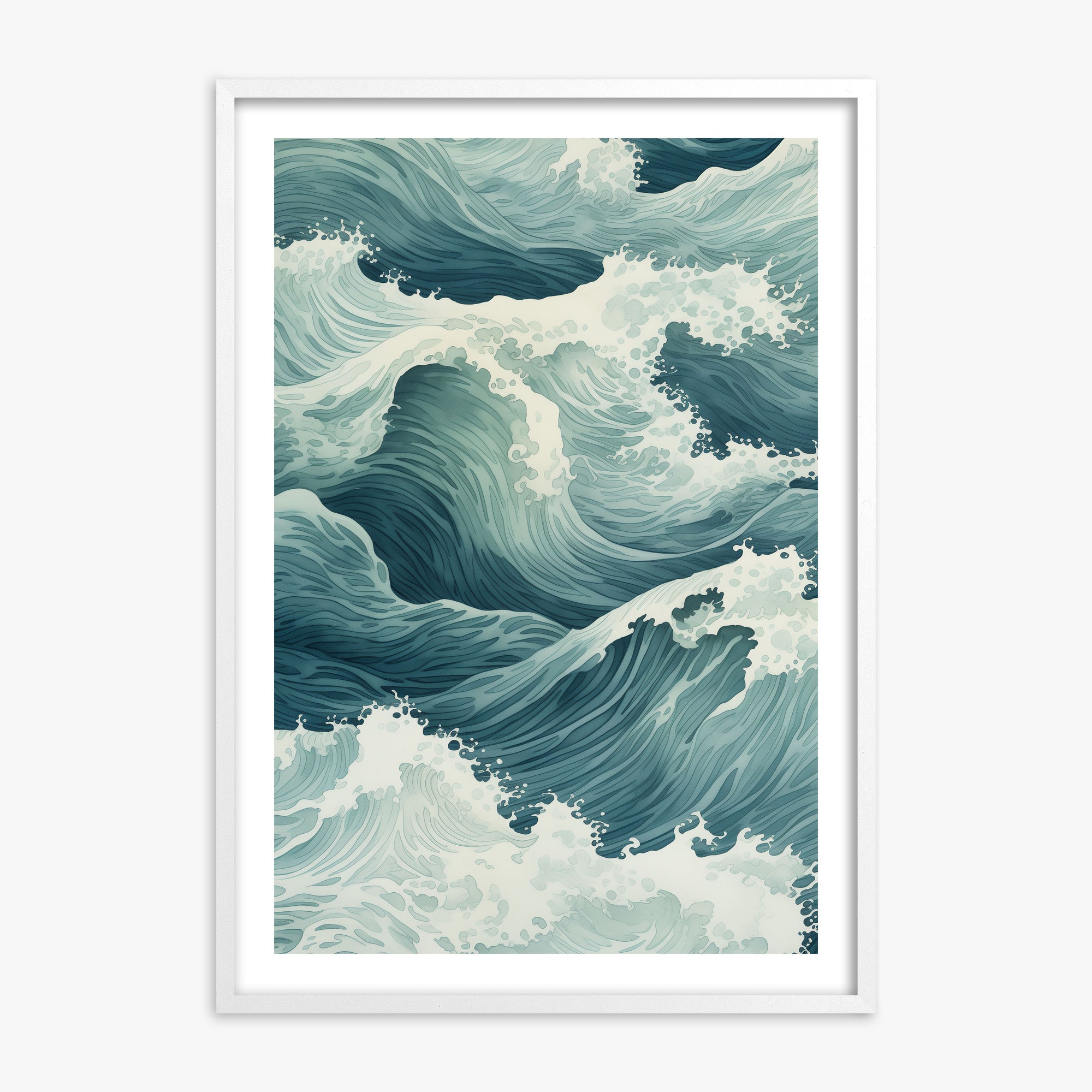 Tidal Symphony, 70x100cm Whitek Framed Art Reproduction