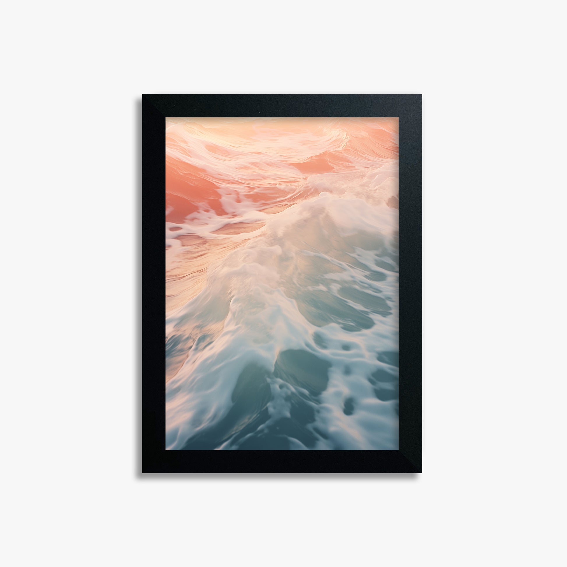Sunset Tide Whisper, 21x30cm Framed Poster With Black Frame