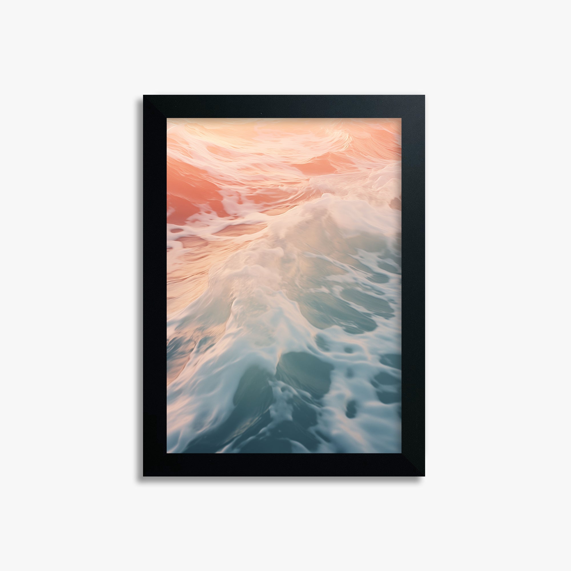 Sunset Tide Whisper, 21x30cm Framed Poster With Black Frame