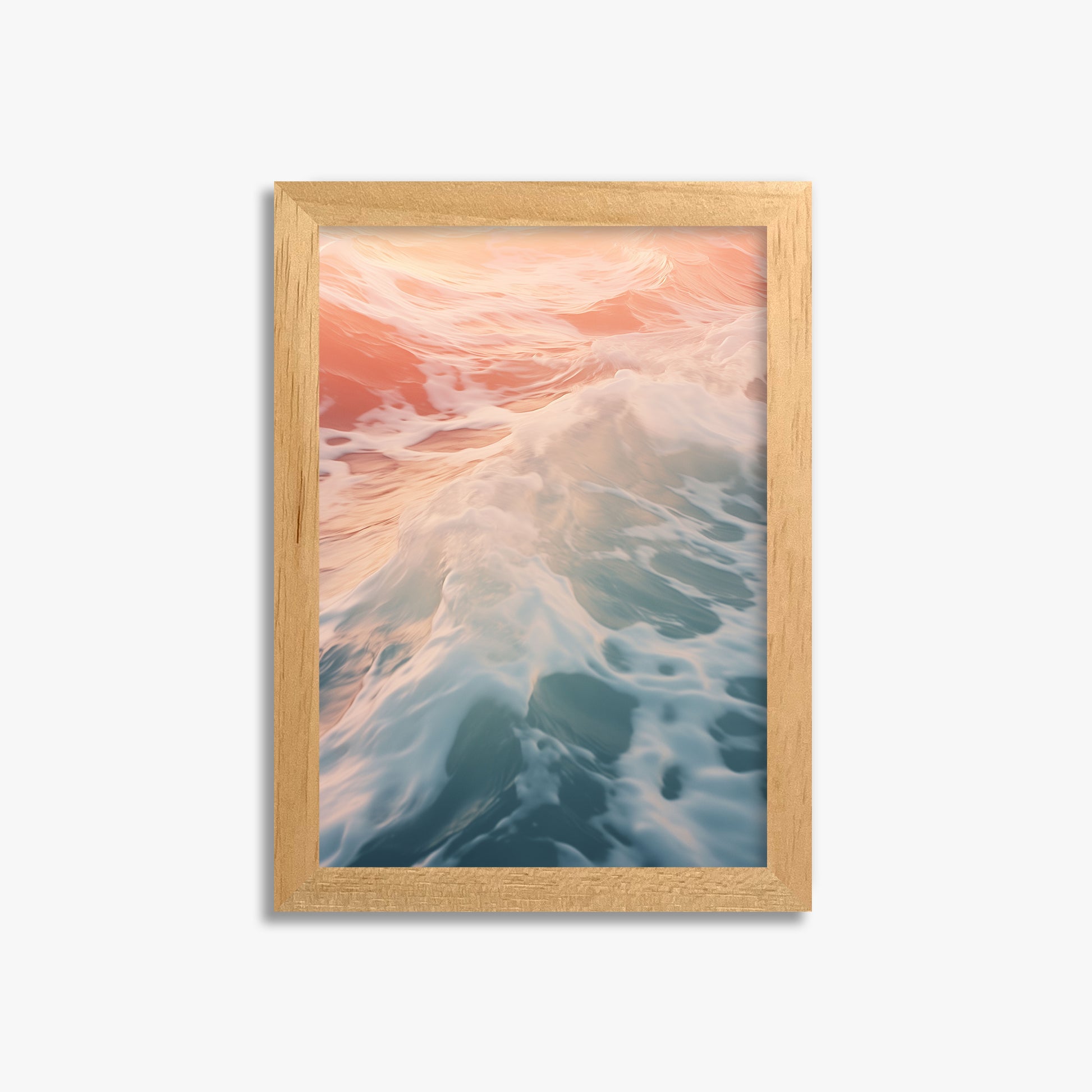 Sunset Tide Whisper, 21x30cm Framed Poster With Oak Frame