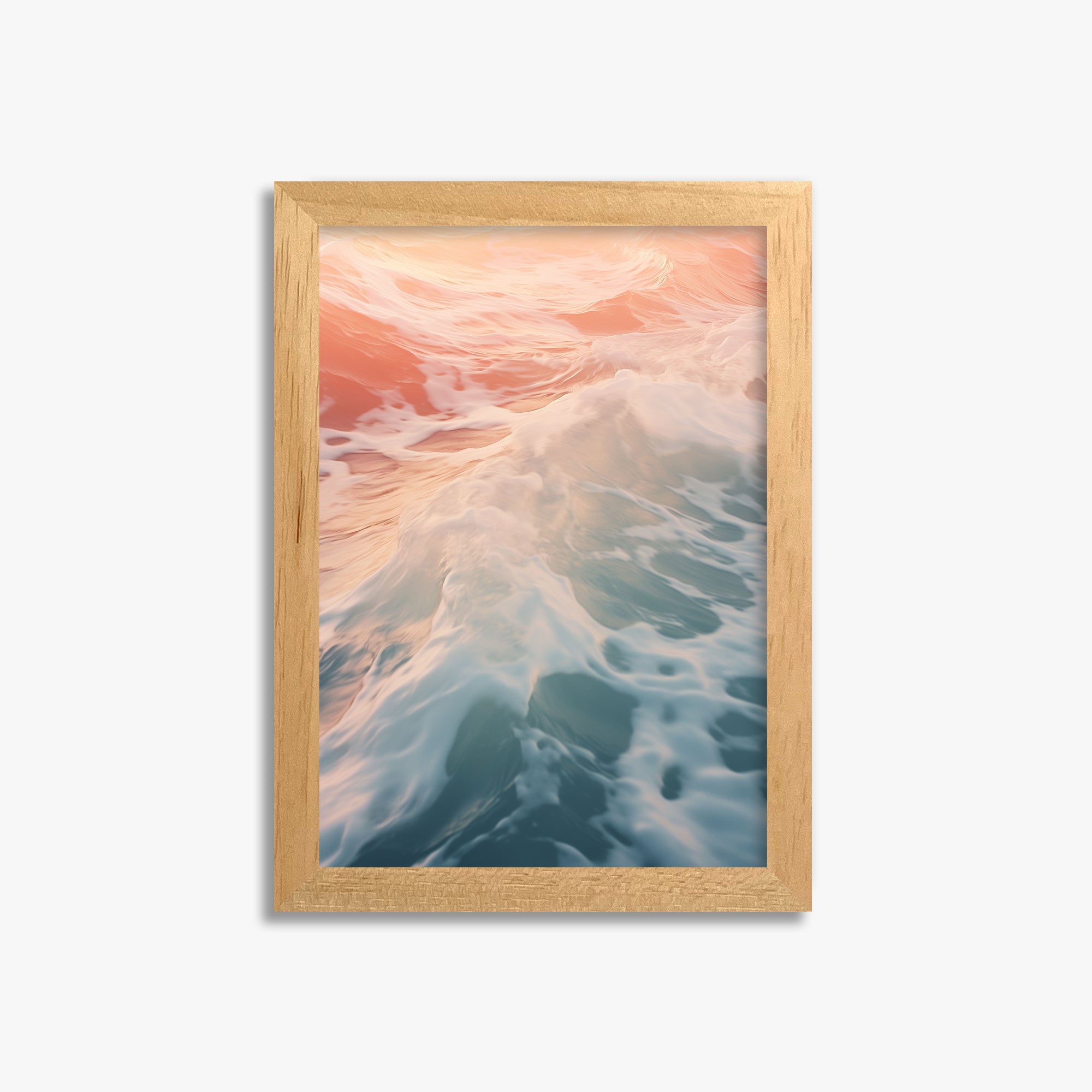 Sunset Tide Whisper, 21x30cm Framed Poster With Oak Frame