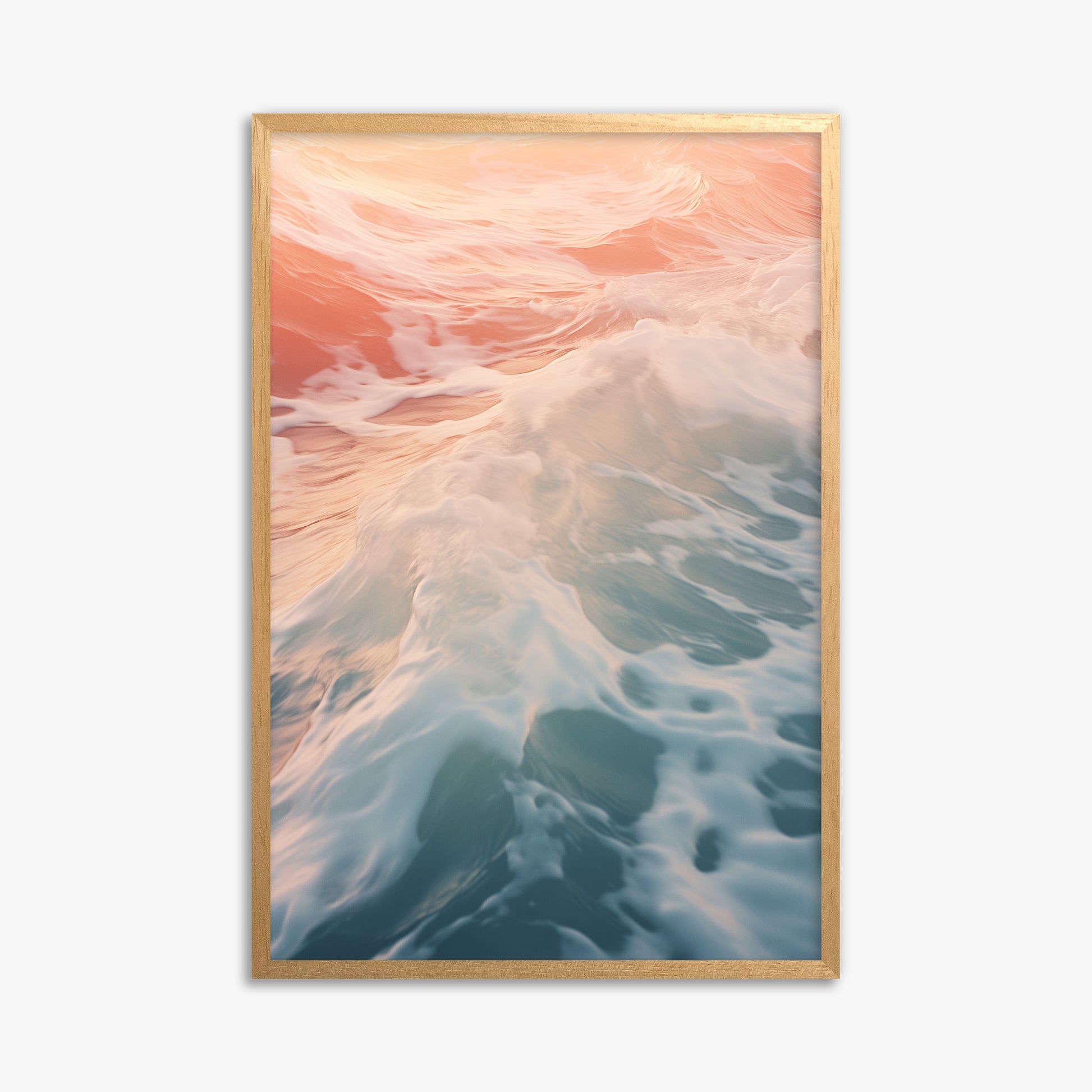 Sunset Tide Whisper, 61x91cm Framed Poster With Oak Frame