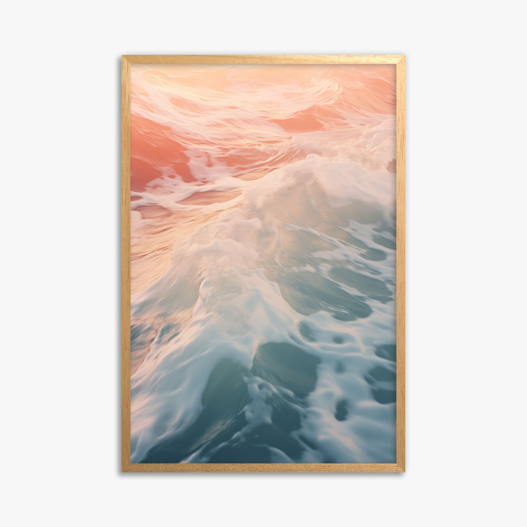 Sunset Tide Whisper, 61x91cm Framed Poster With Oak Frame