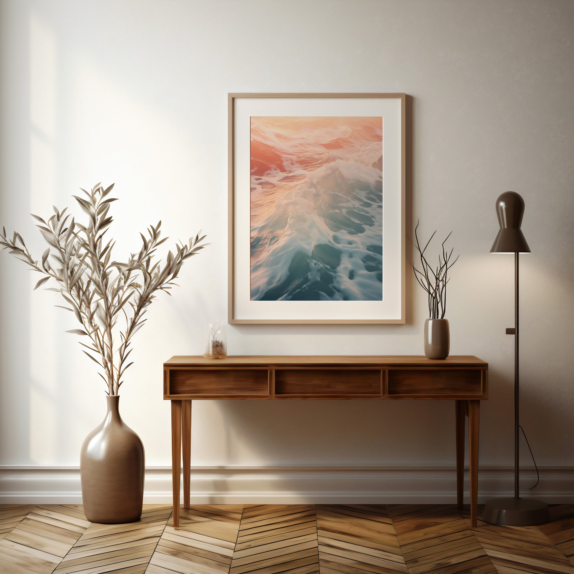 Design Concept No. 37 for Sunset Tide Whisper Modern Poster Art