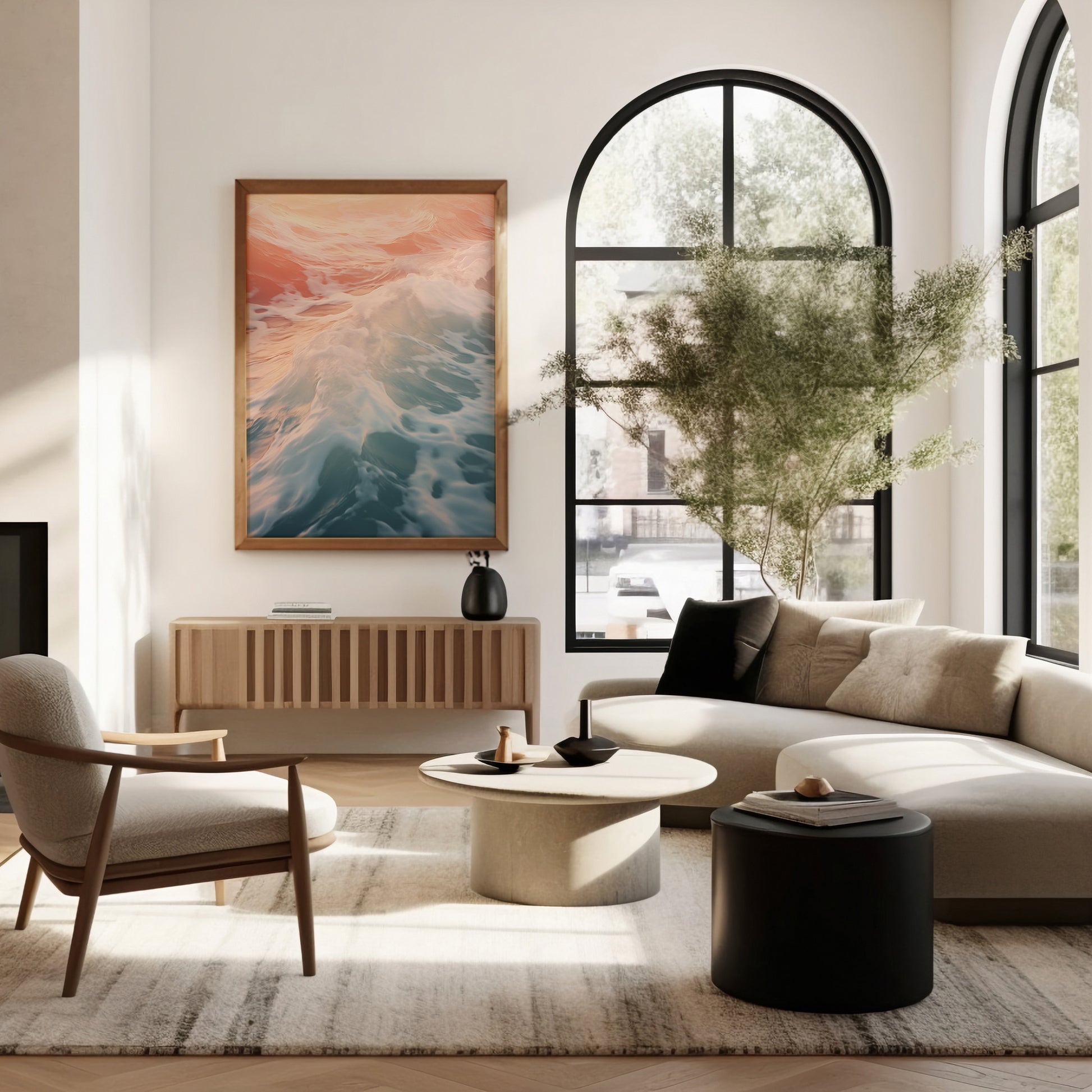 Design Concept No. 40 for Sunset Tide Whisper Modern Poster Art