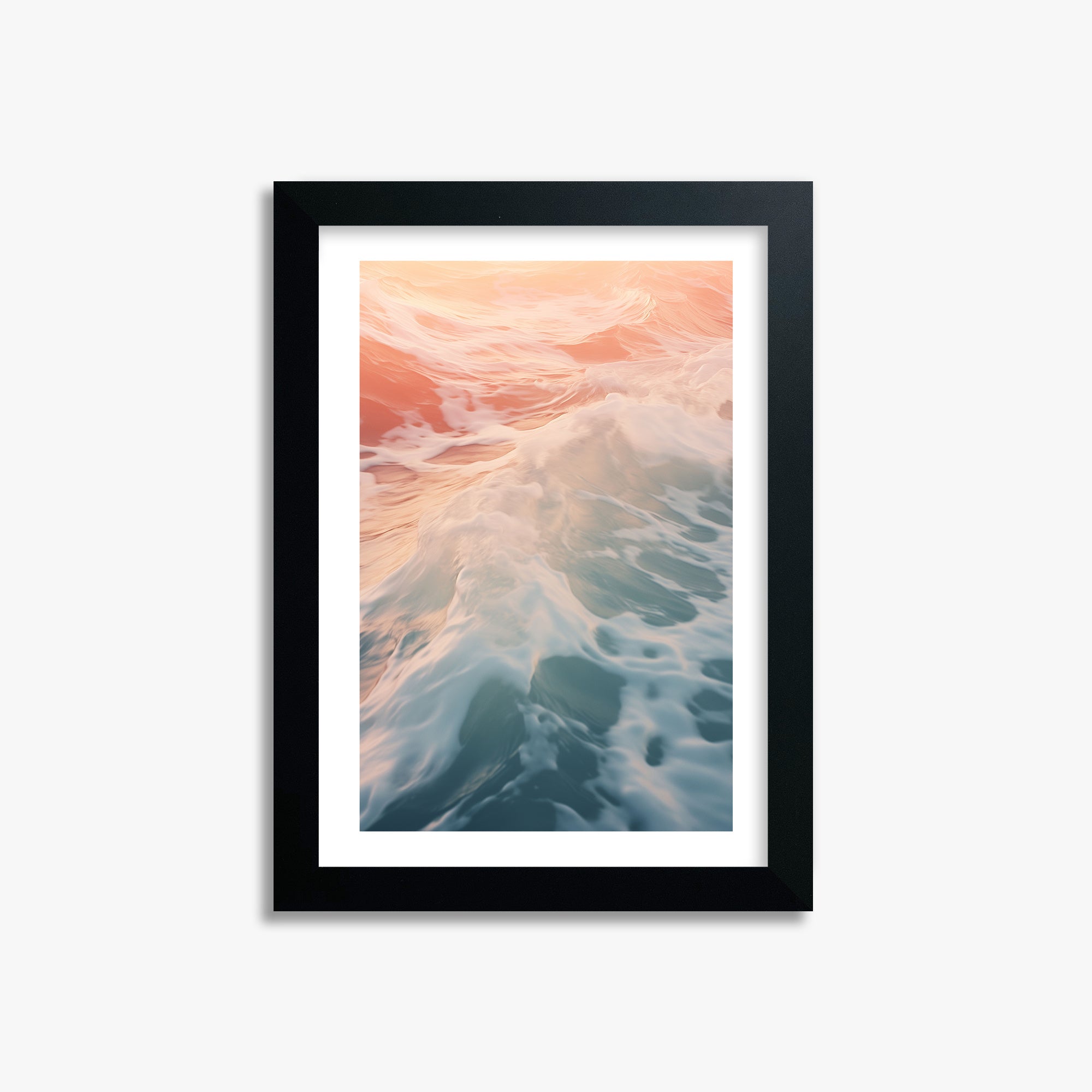 Sunset Tide Whisper, 21x30cm Black Framed Art Reproduction