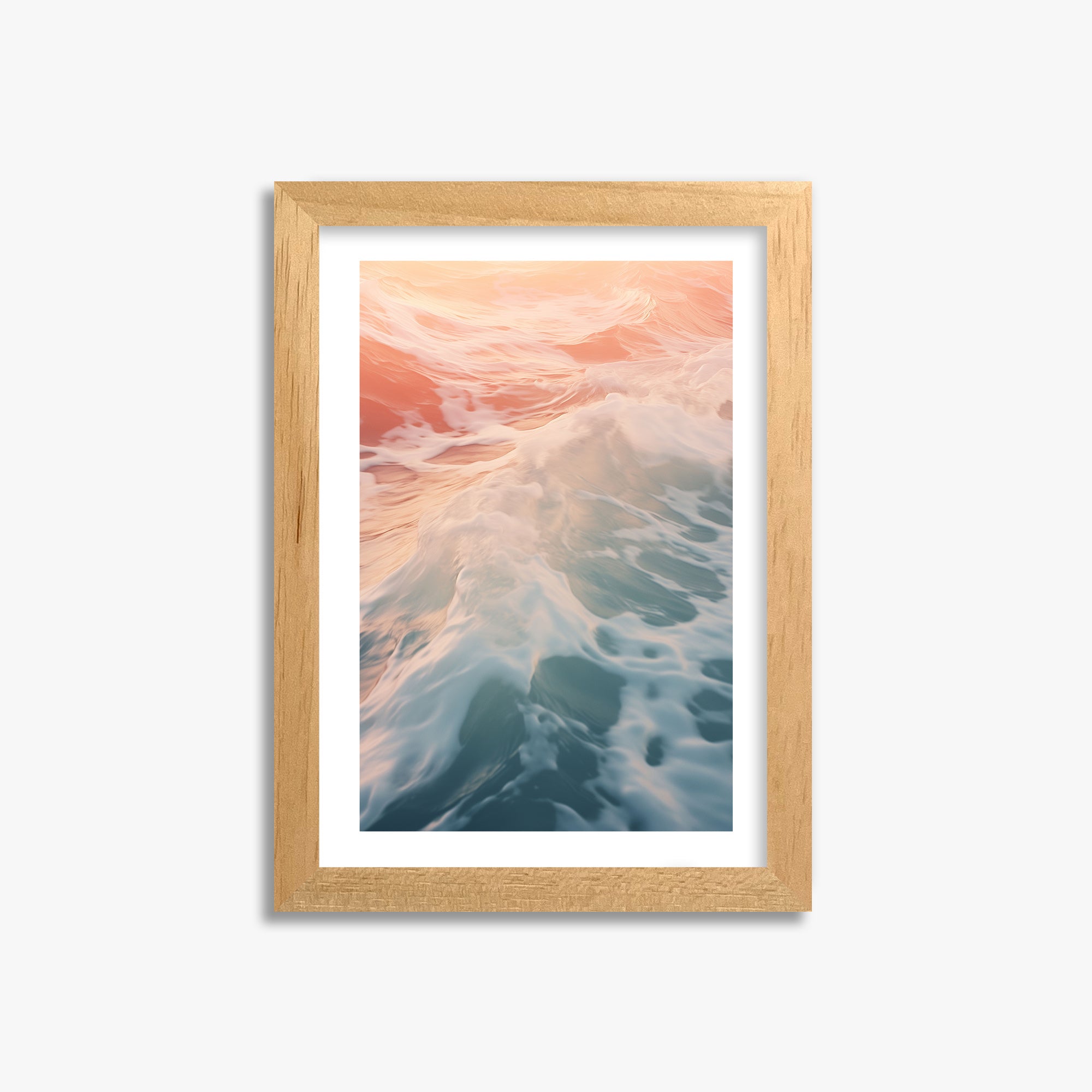 Sunset Tide Whisper, 21x30cm Oak Framed Art Reproduction