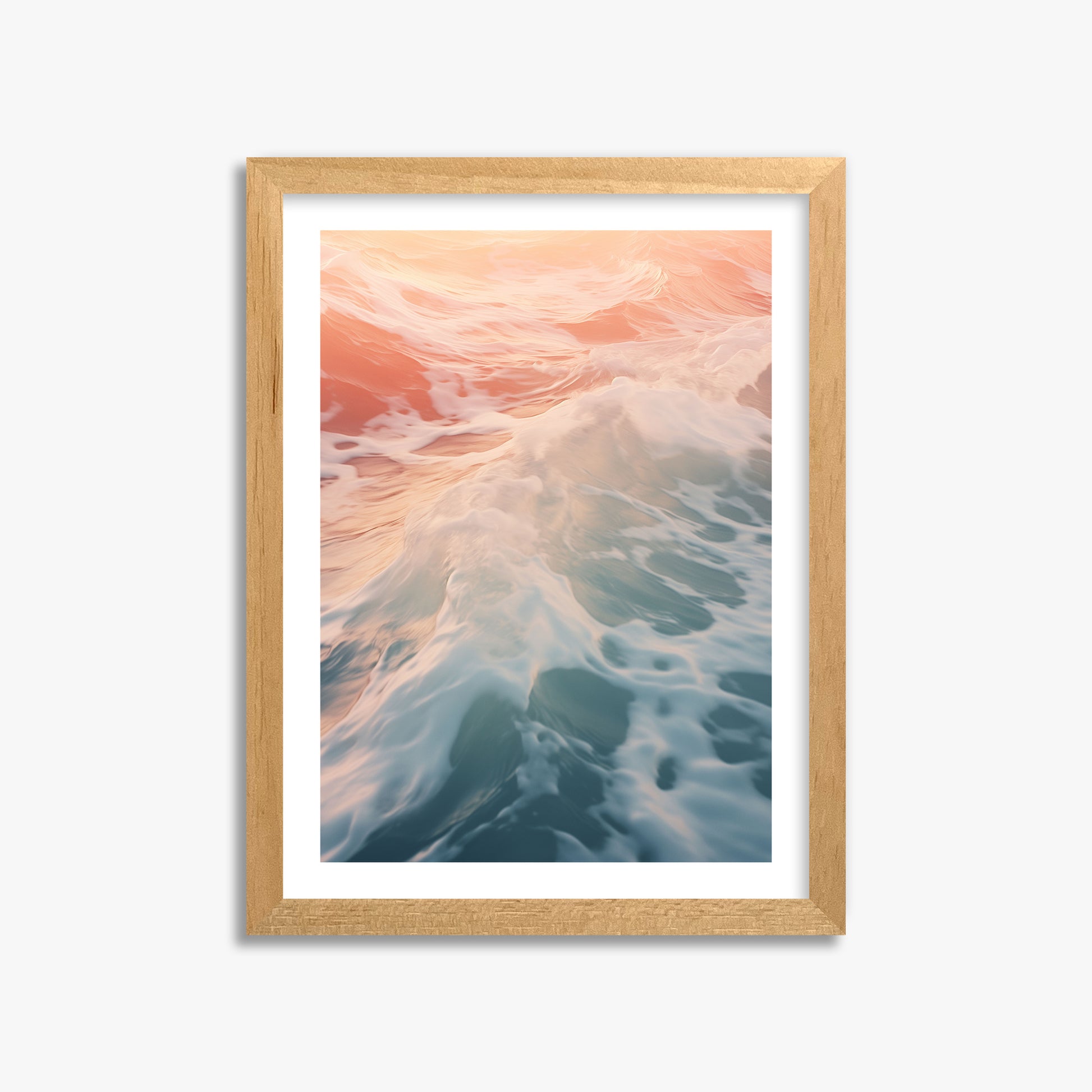 Sunset Tide Whisper, 30x40cm Oak Framed Art Reproduction