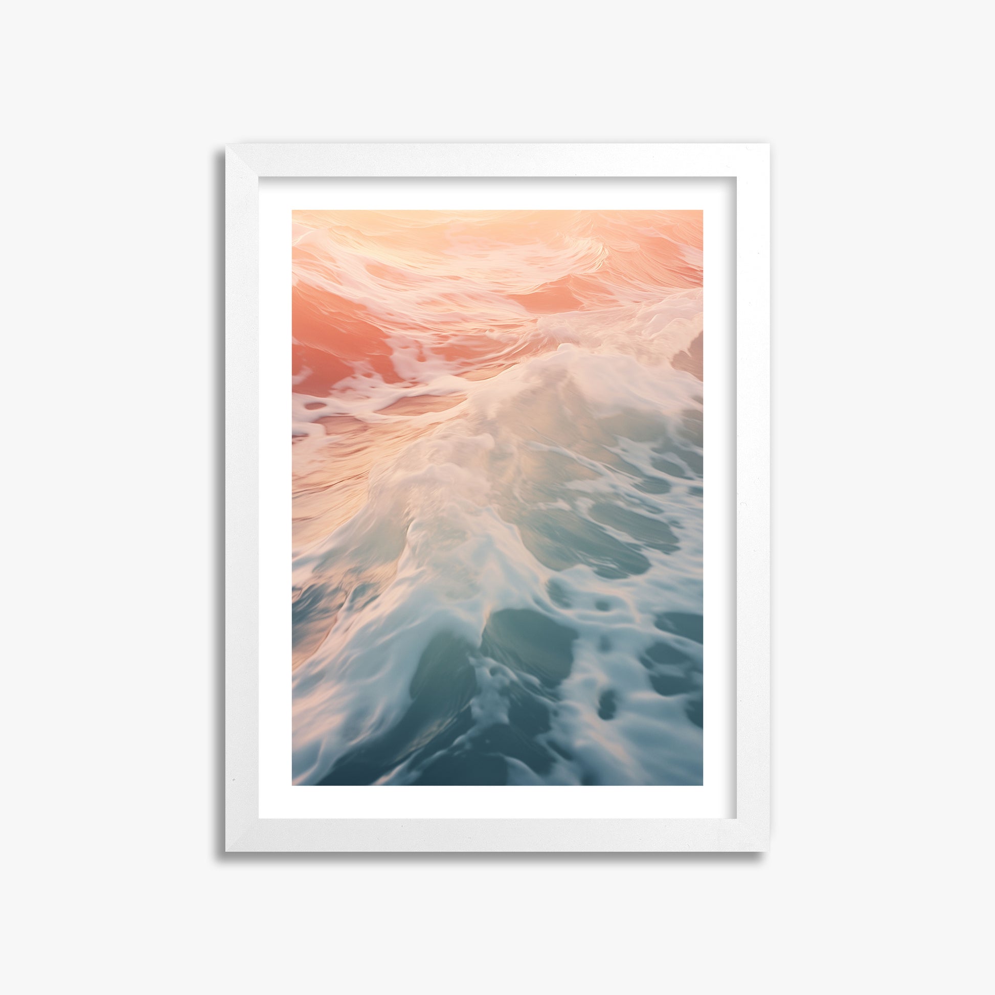 Sunset Tide Whisper, 30x40cm Whitek Framed Art Reproduction