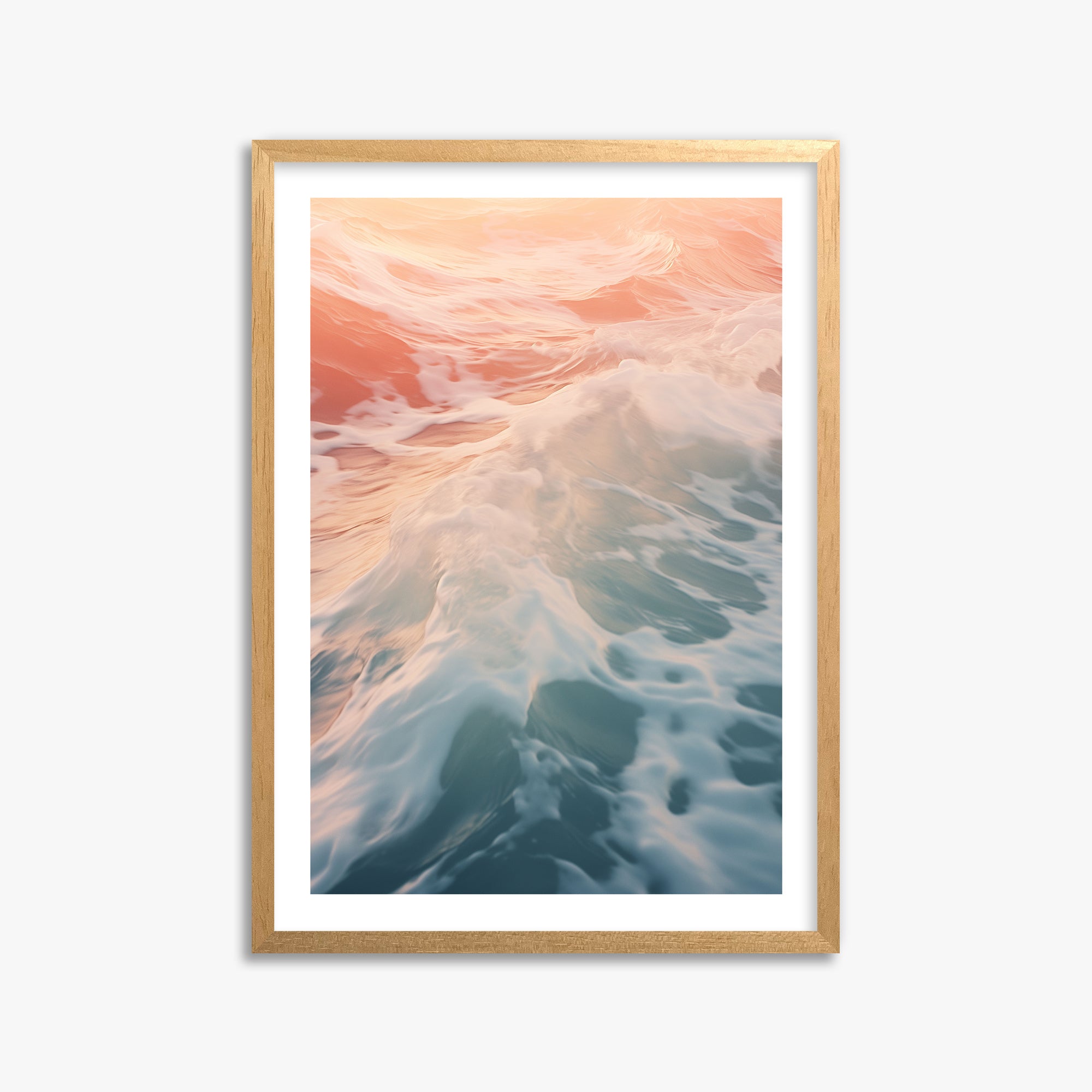 Sunset Tide Whisper, 50x70cm Oak Framed Art Reproduction