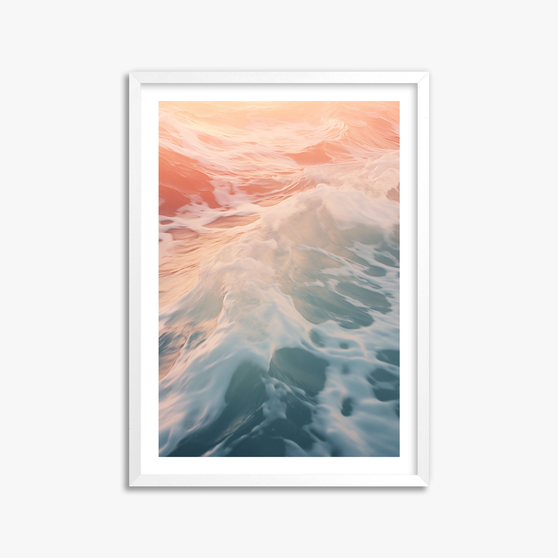Sunset Tide Whisper, 50x70cm Whitek Framed Art Reproduction