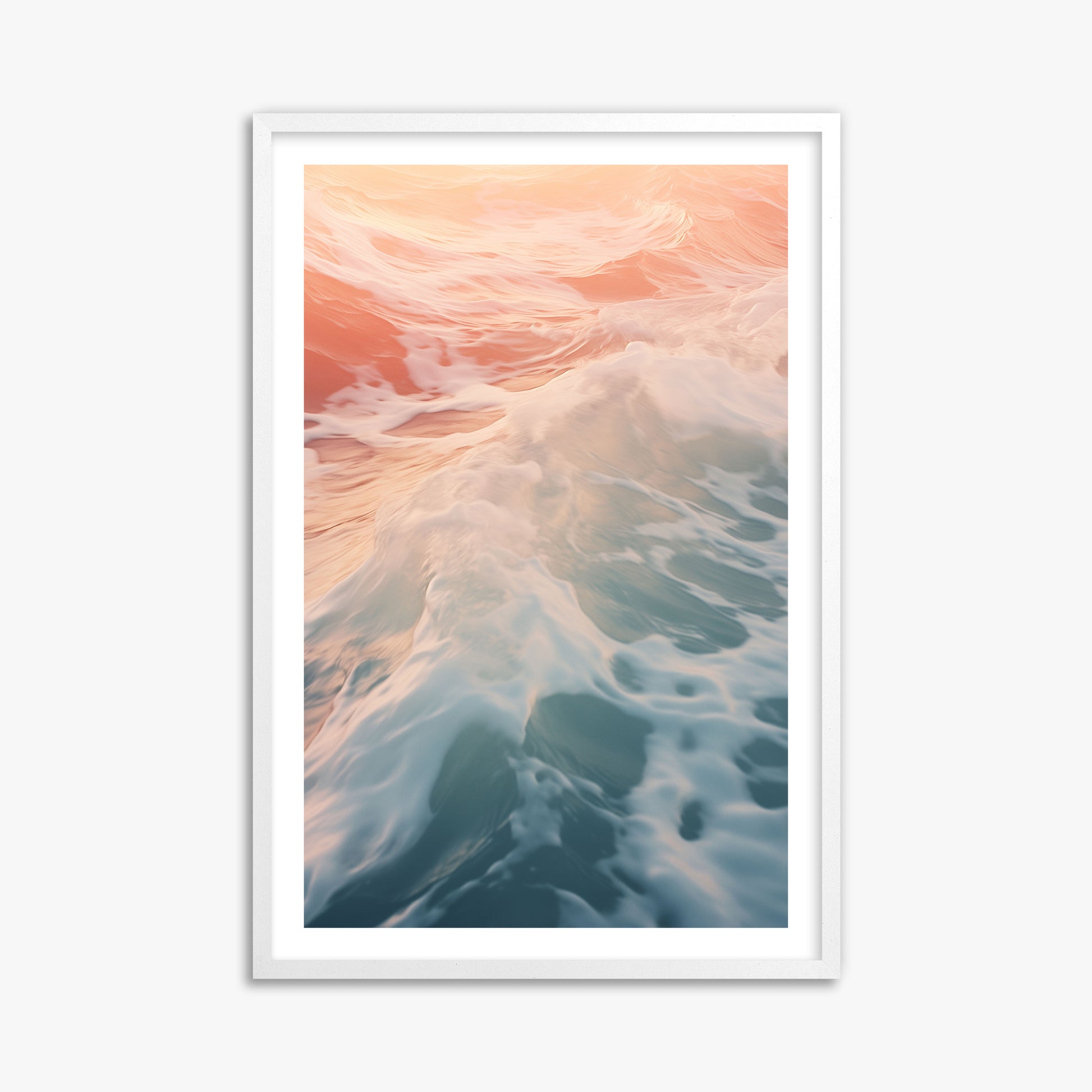 Sunset Tide Whisper, 61x91cm Whitek Framed Art Reproduction