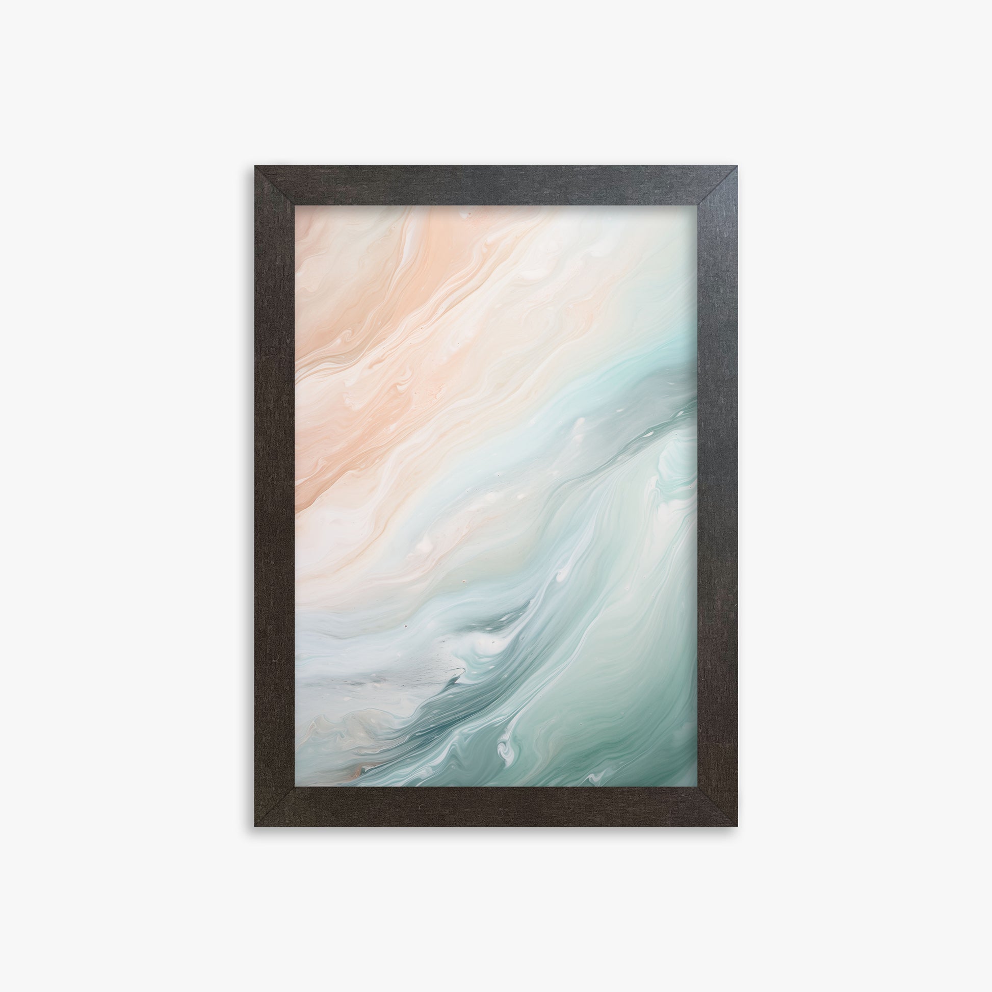 Coastal Dreams Marble, 21x30cm Framed Poster With Espresso Frame