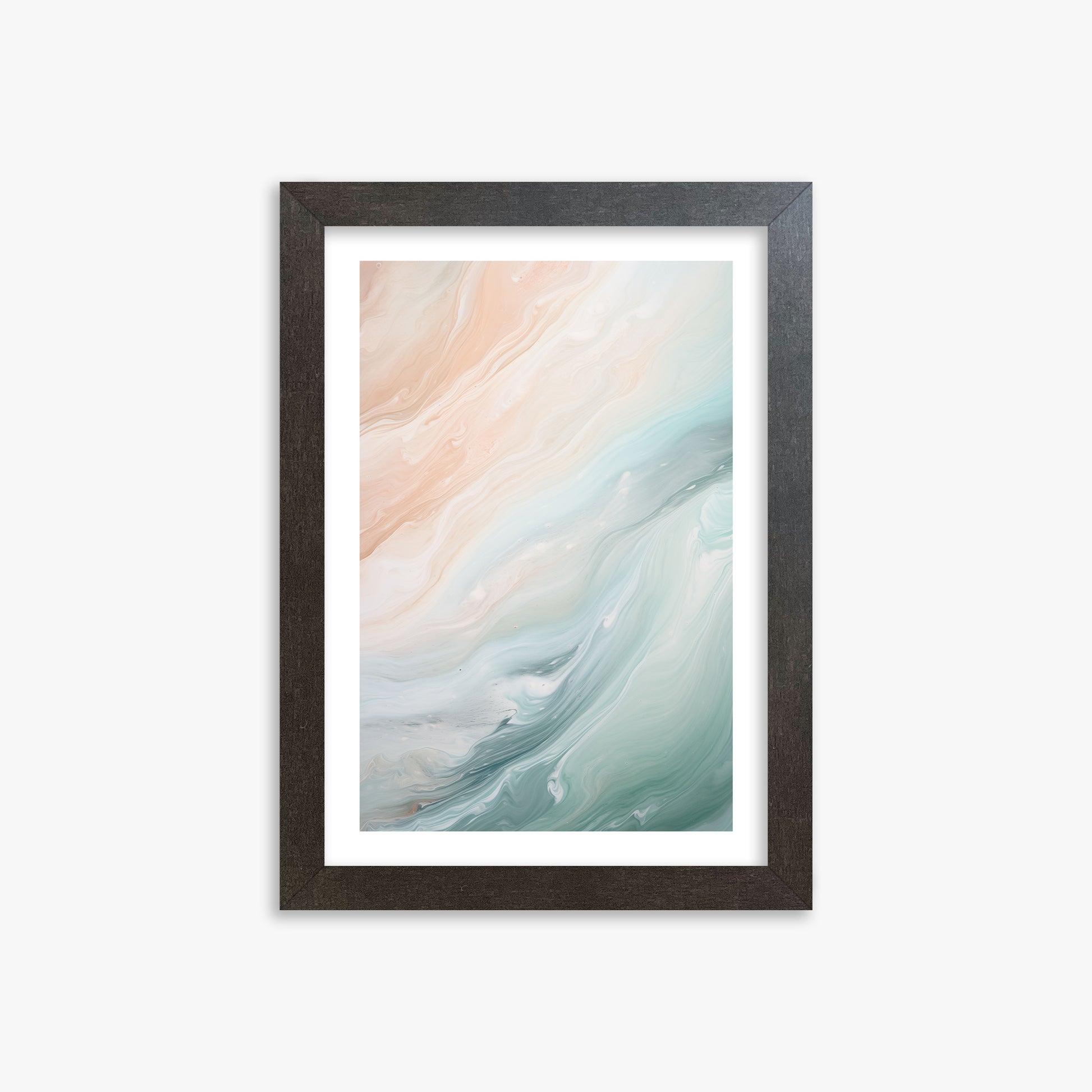 Coastal Dreams Marble, 21x30cm Framed Poster With Espresso Frame
