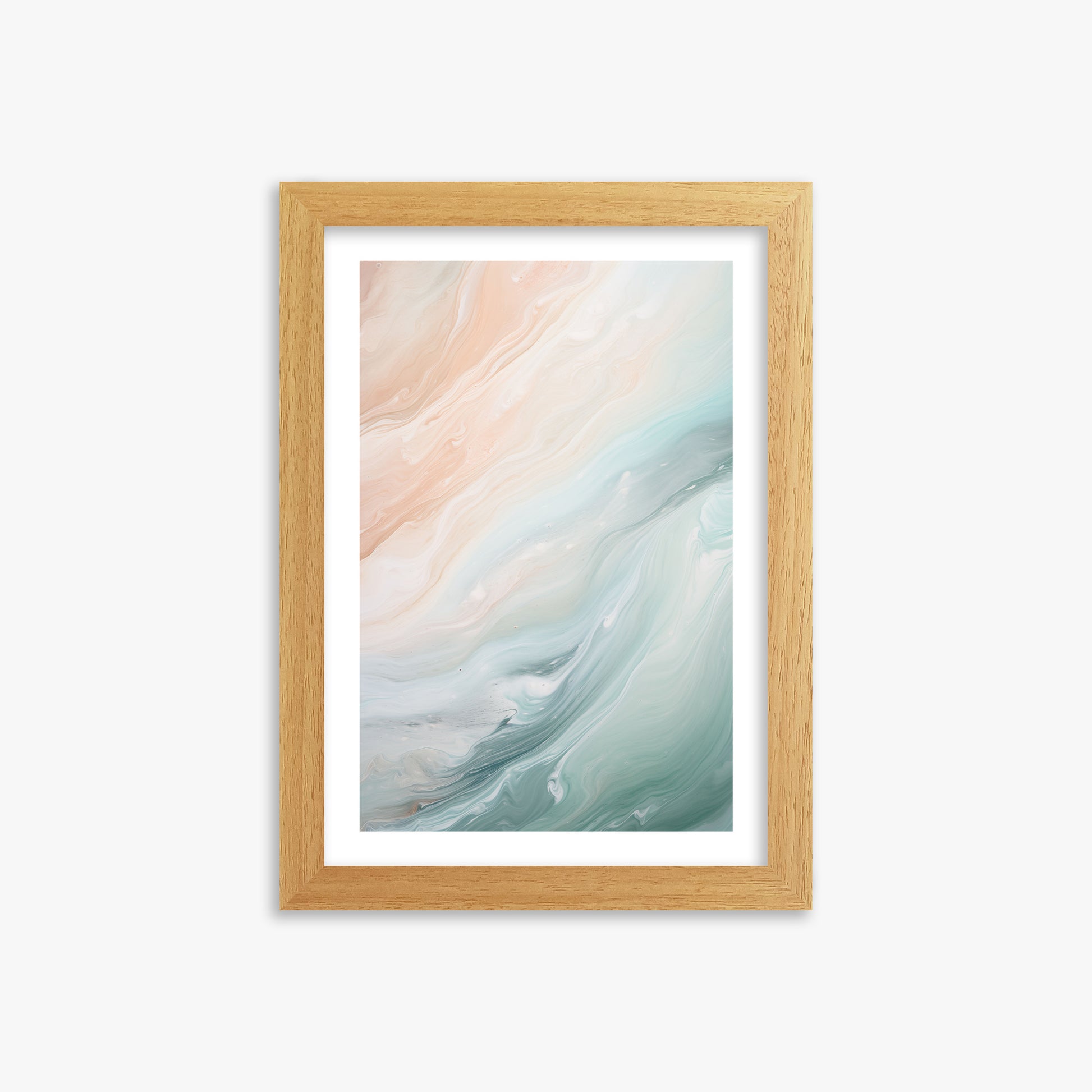 Coastal Dreams Marble, 21x30cm Framed Poster With Oak Frame
