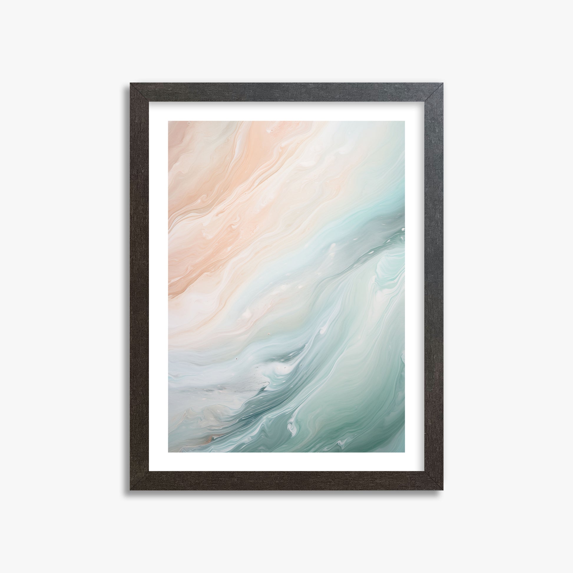 Coastal Dreams Marble, 30x40cm Framed Poster With Espresso Frame