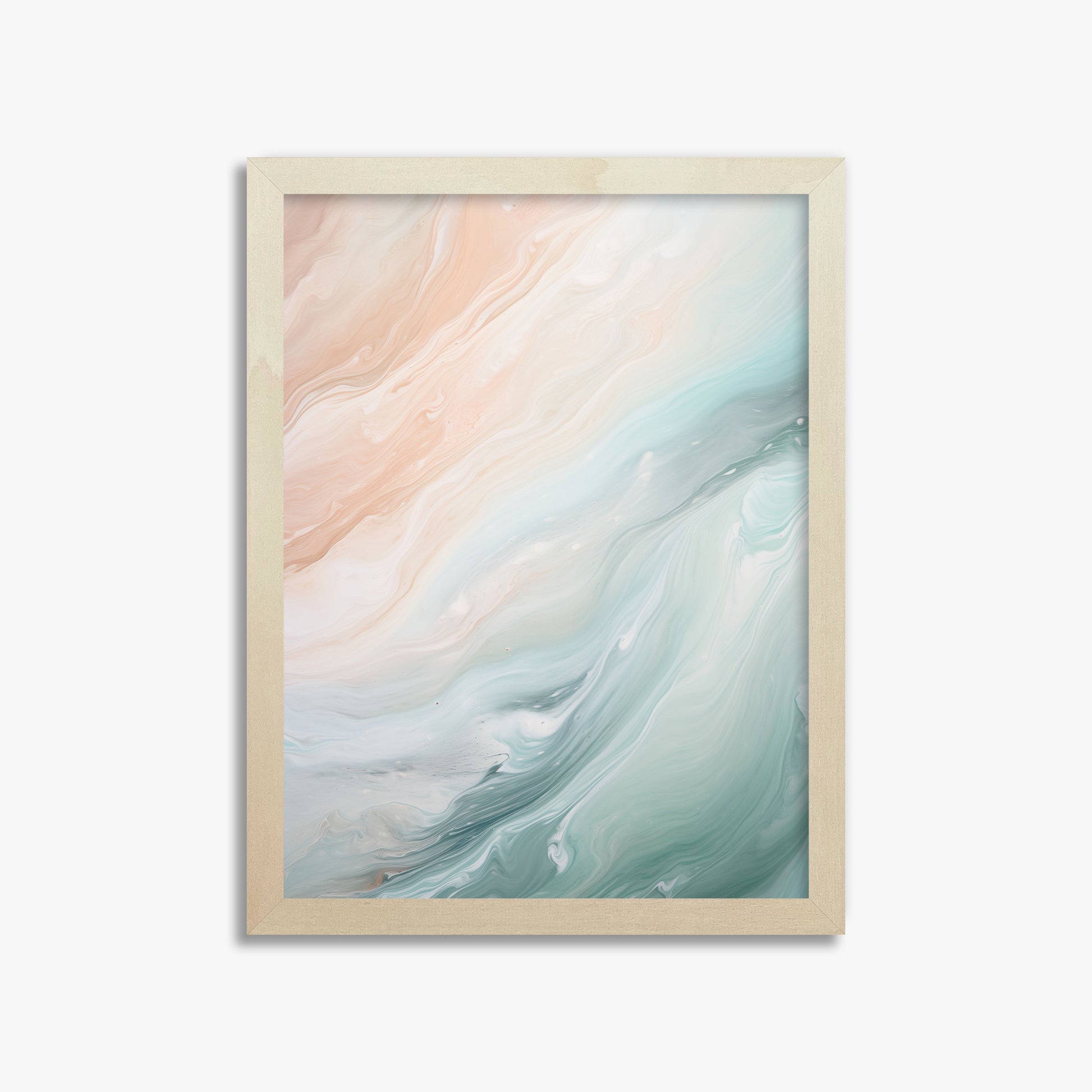 Coastal Dreams Marble, 30x40cm Framed Poster With Lime Wood Frame