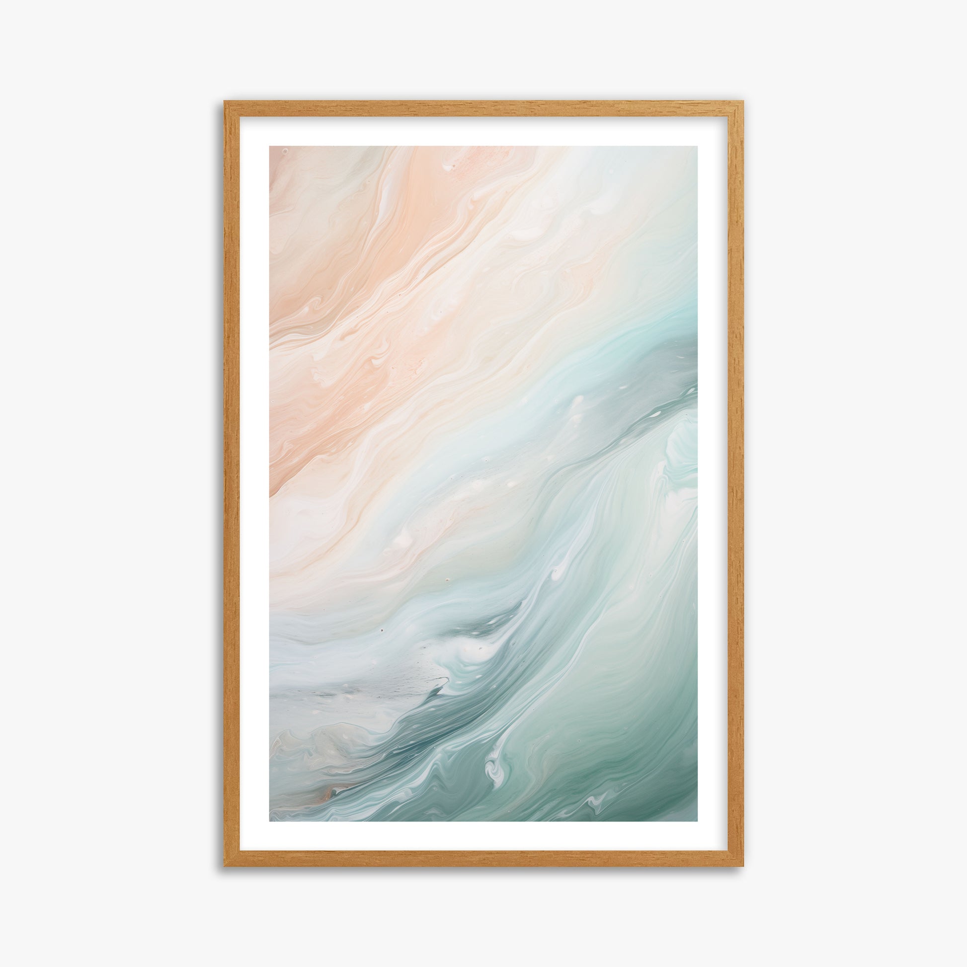 Coastal Dreams Marble, 61x91cm Framed Poster With Oak Frame