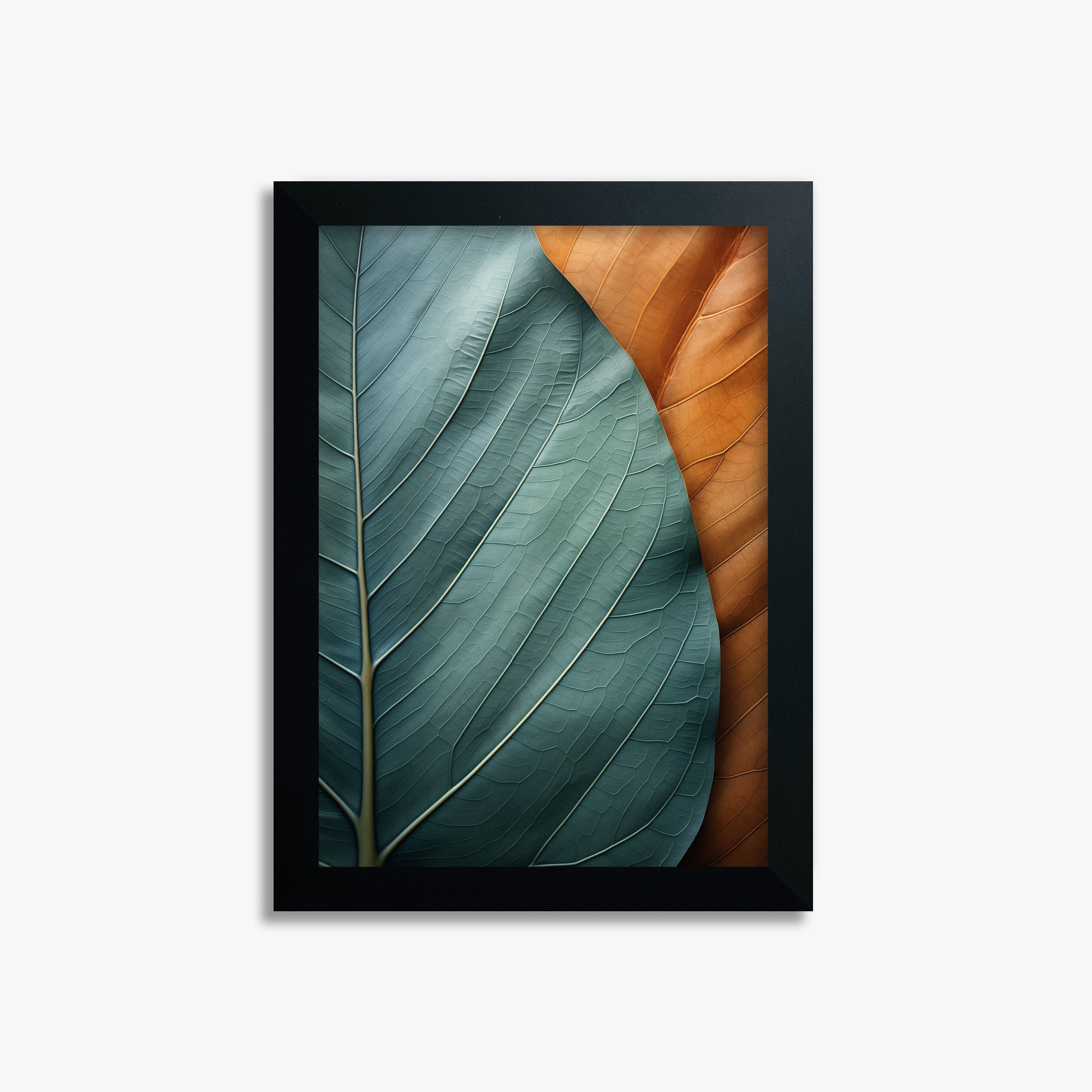 Autumn Symphony Leaves, 21x30cm Framed Poster With Black Frame