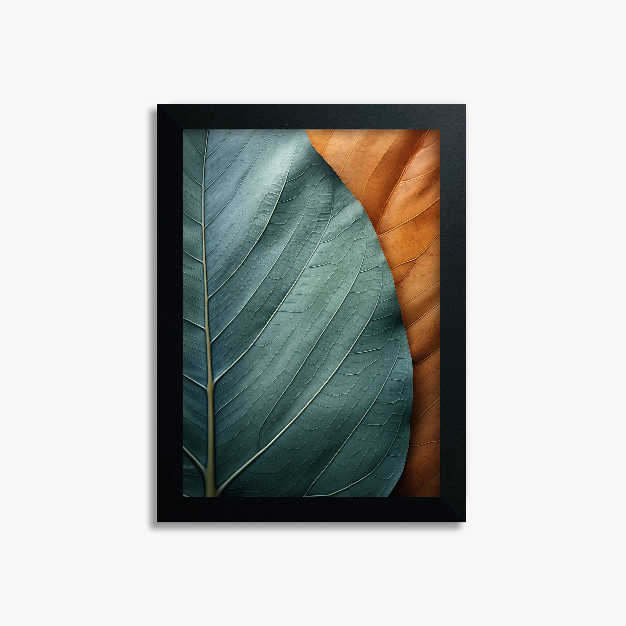 Autumn Symphony Leaves, 21x30cm Framed Poster With Black Frame
