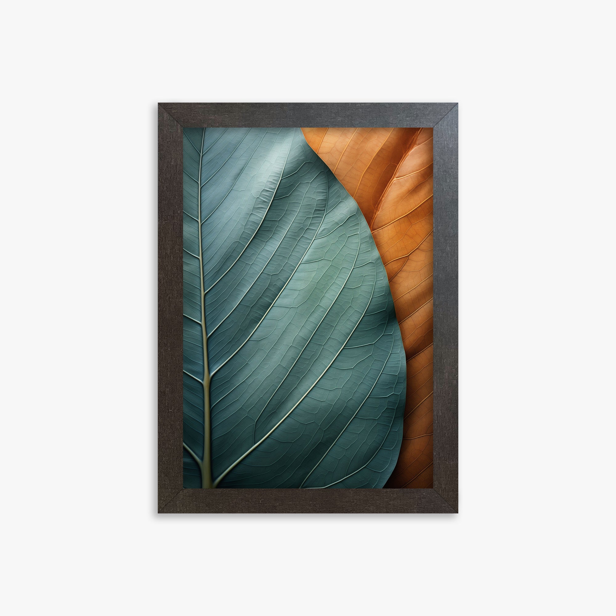 Autumn Symphony Leaves, 21x30cm Framed Poster With Espresso Frame