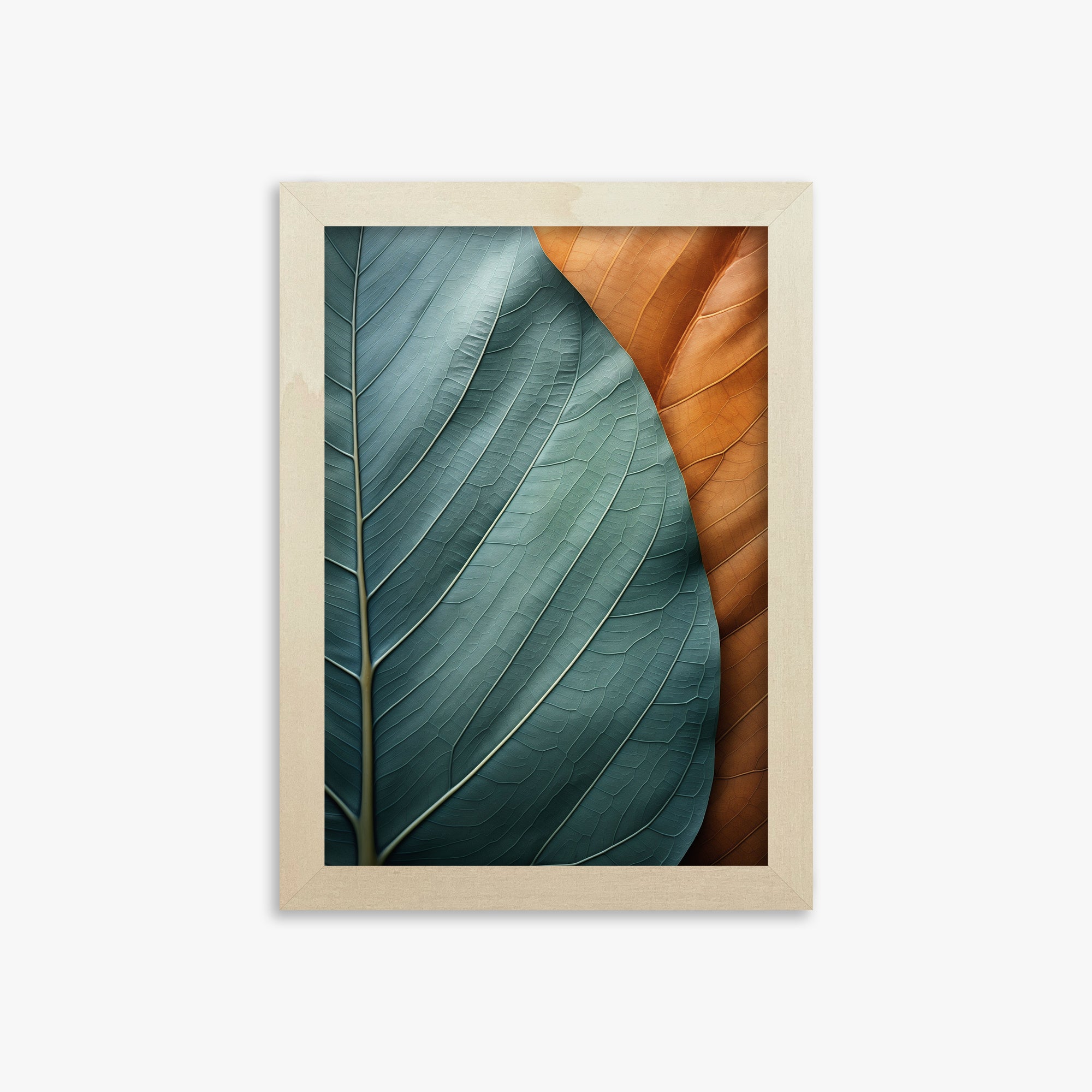Autumn Symphony Leaves, 21x30cm Framed Poster With Lime Wood Frame