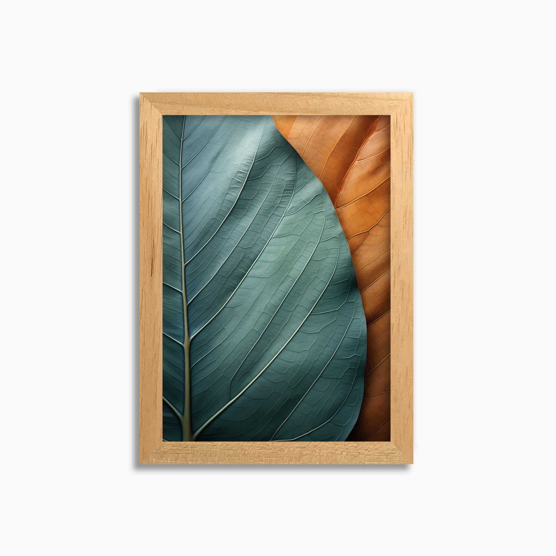 Autumn Symphony Leaves, 21x30cm Framed Poster With Oak Frame