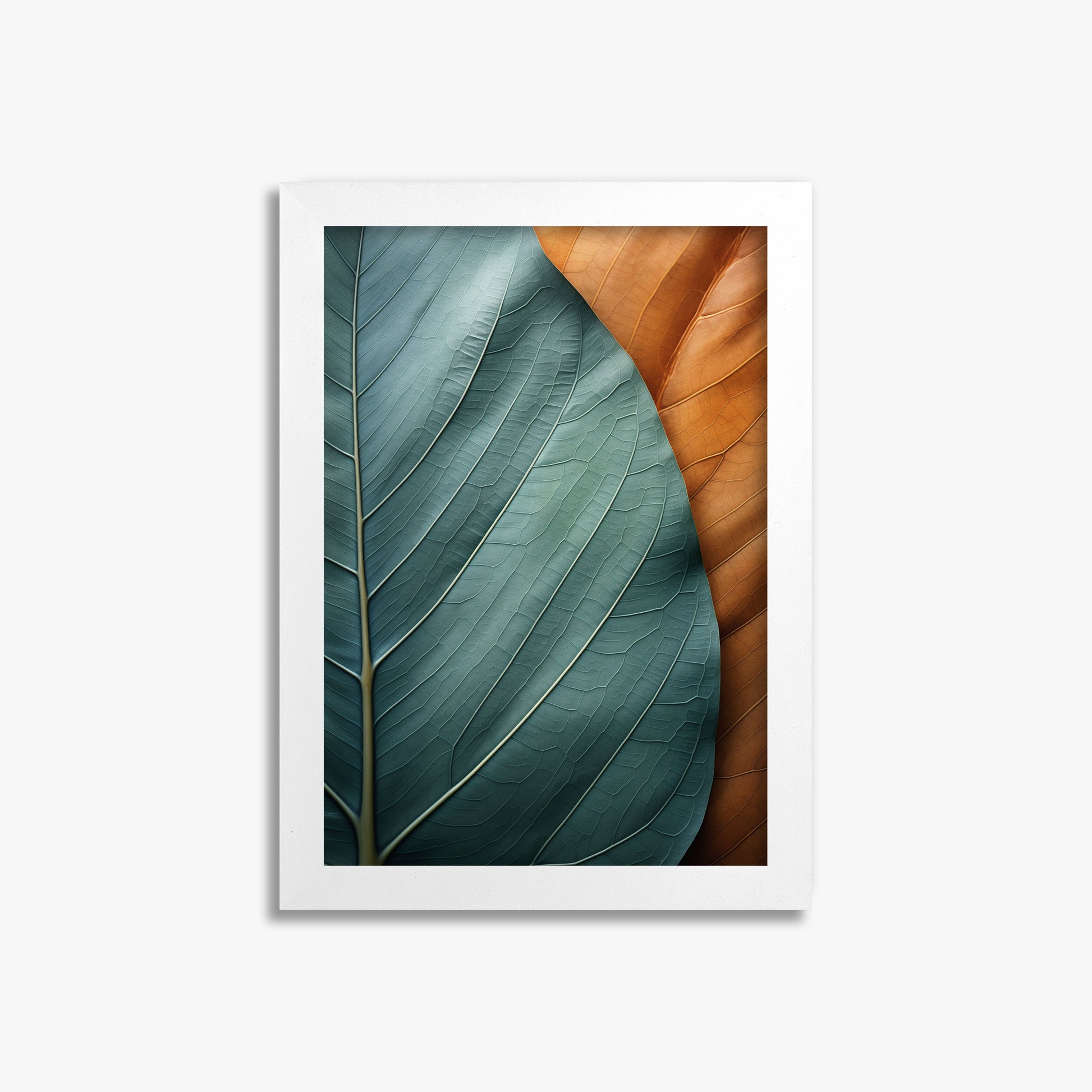 Autumn Symphony Leaves, 21x30cm Framed Poster With White Frame