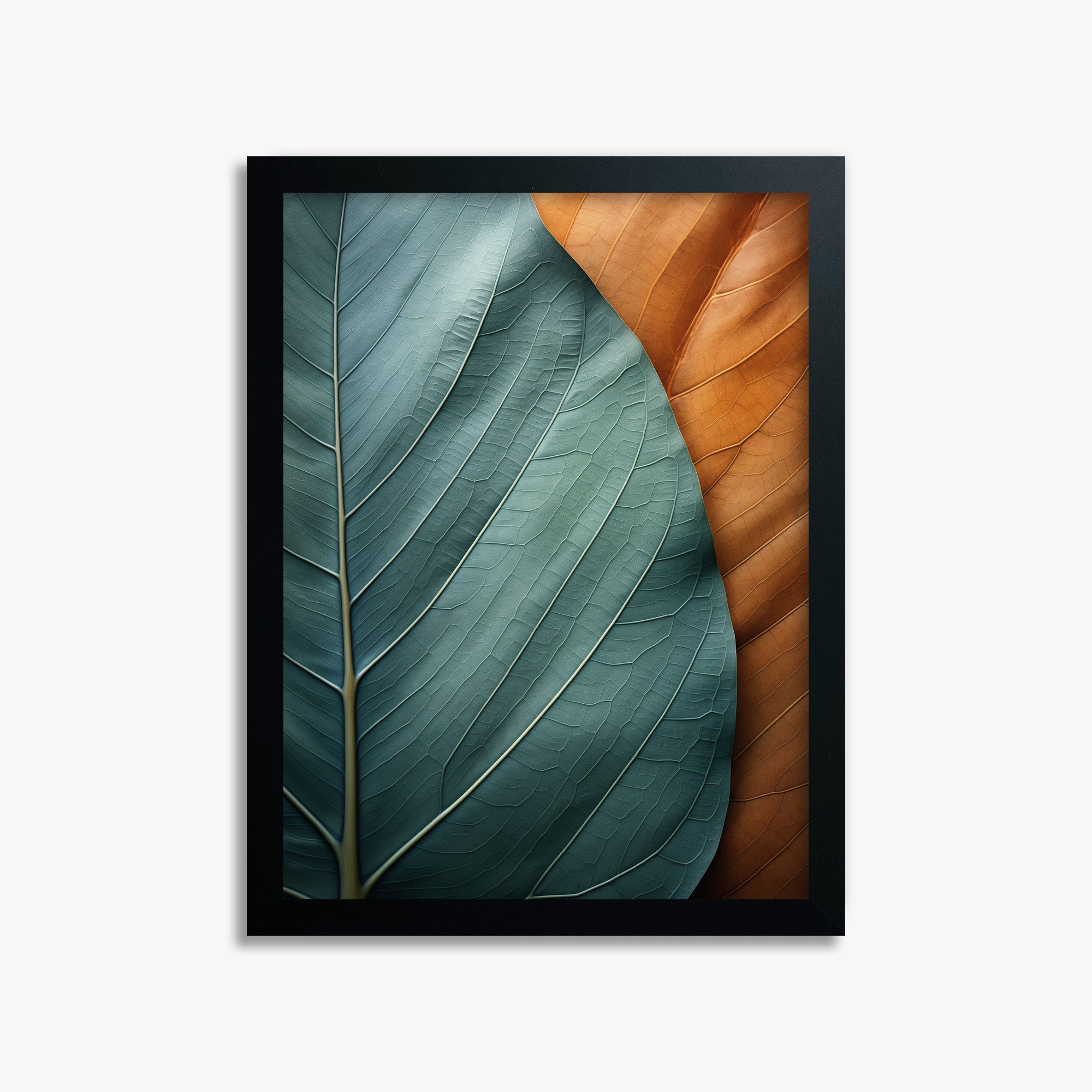 Autumn Symphony Leaves, 30x40cm Framed Poster With Black Frame