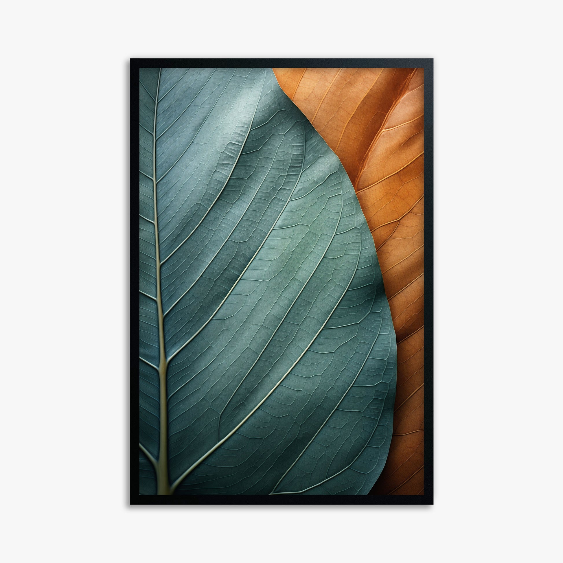 Autumn Symphony Leaves, 61x91cm Framed Poster With Black Frame
