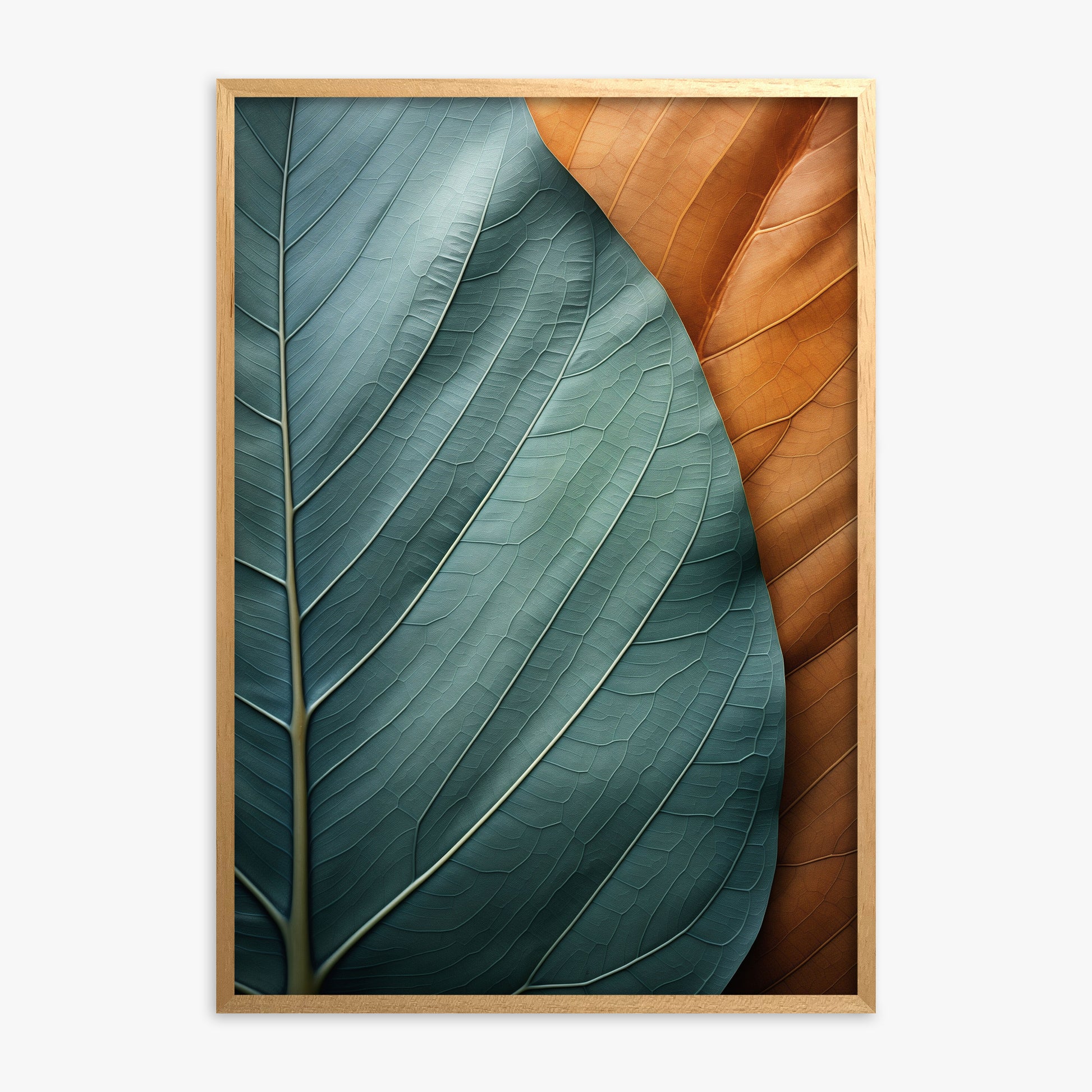 Autumn Symphony Leaves, Oak Framed Poster With Oak Frame