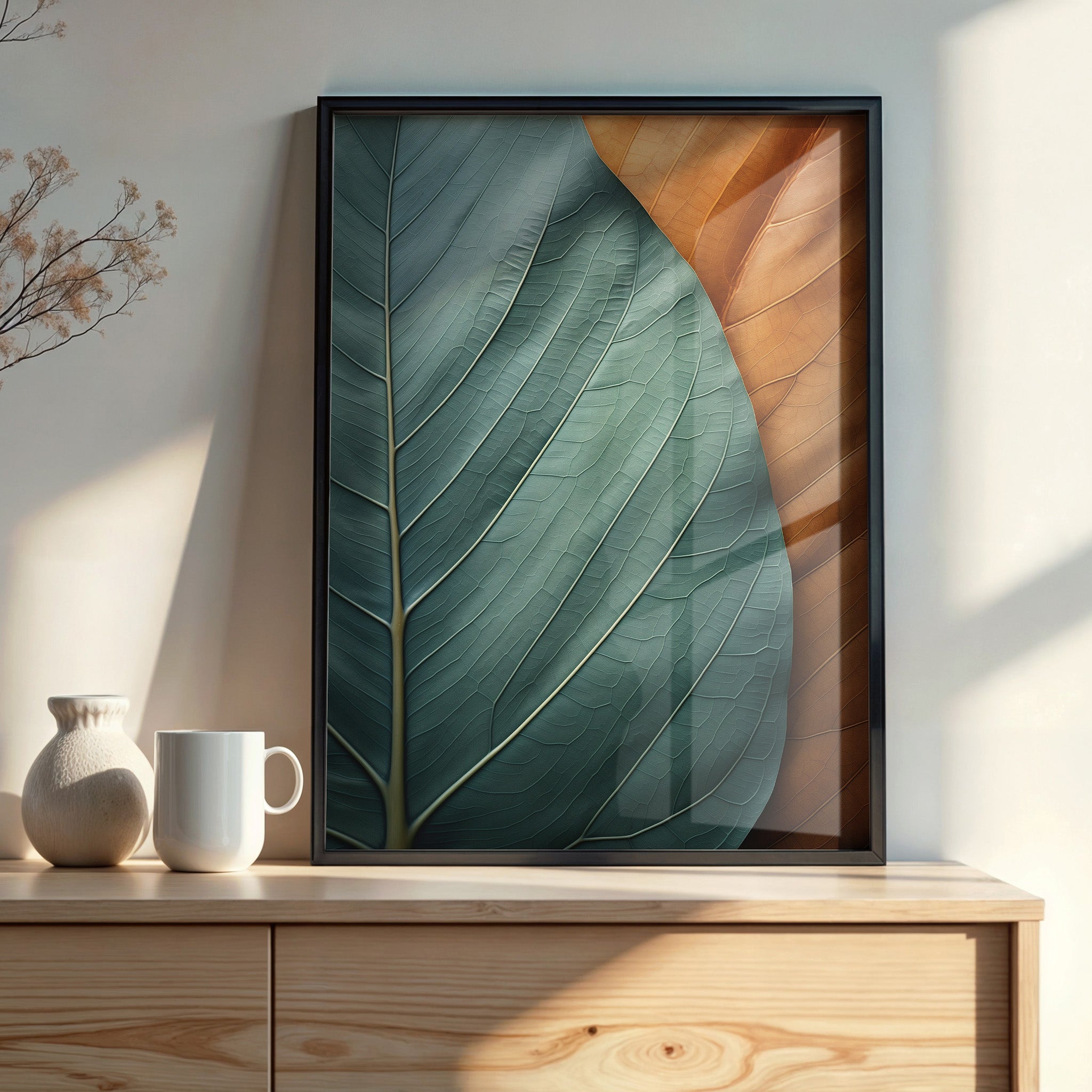Design Concept No. 22 for Autumn Symphony Leaves Modern Poster Art