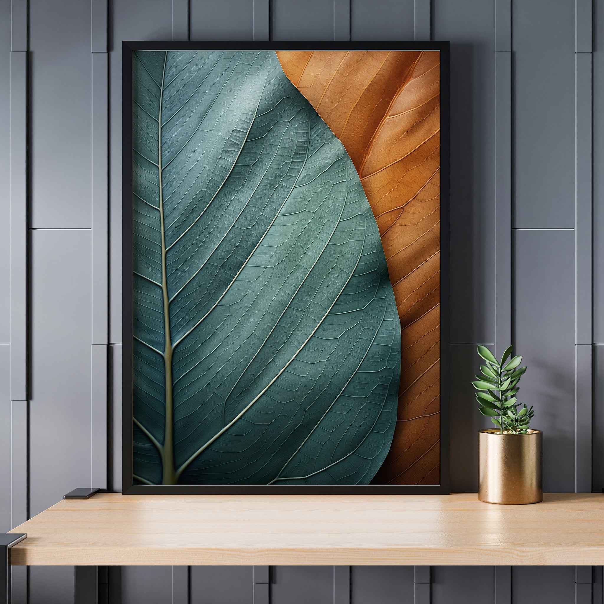 Design Concept No. 24 for Autumn Symphony Leaves Modern Poster Art