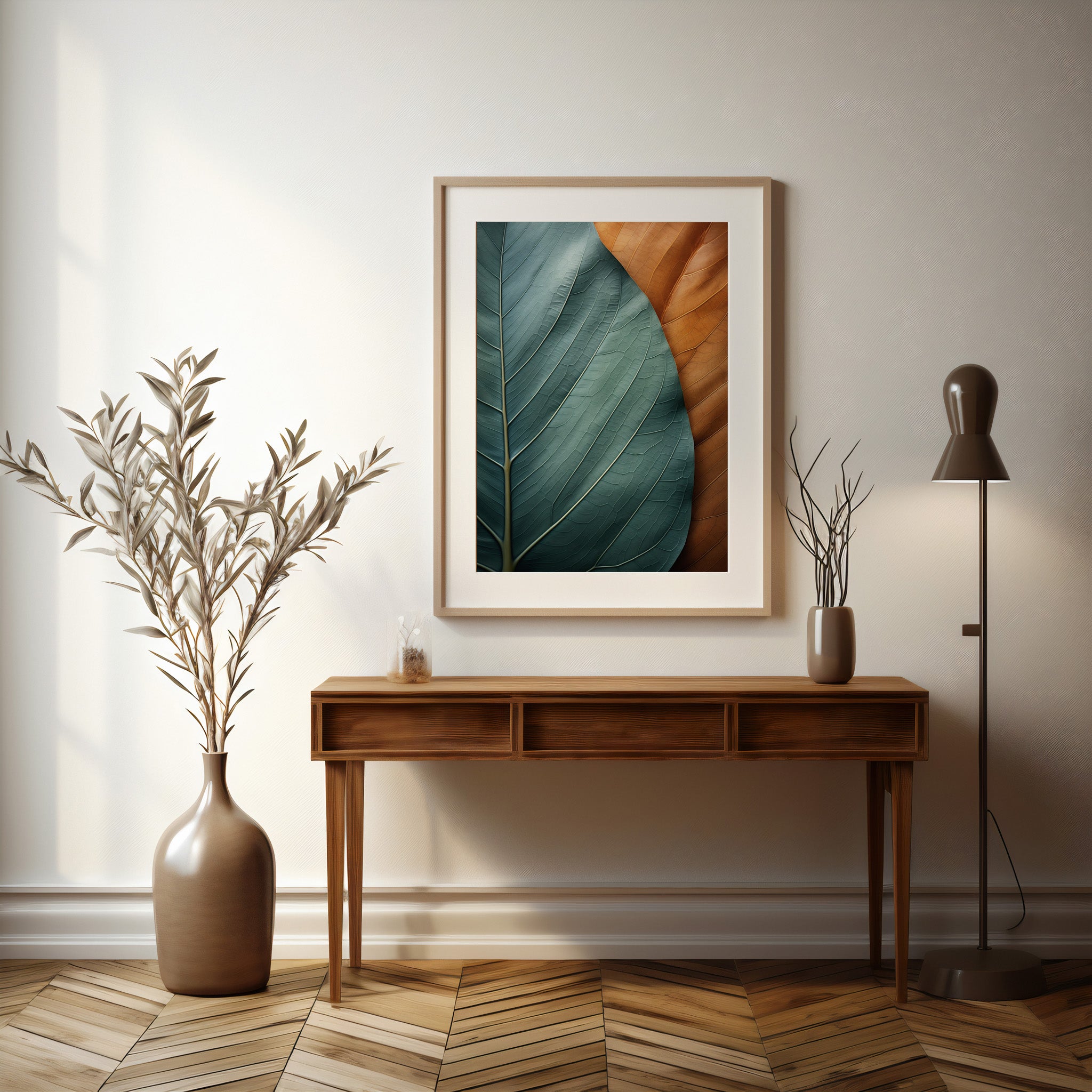 Design Concept No. 37 for Autumn Symphony Leaves Modern Poster Art